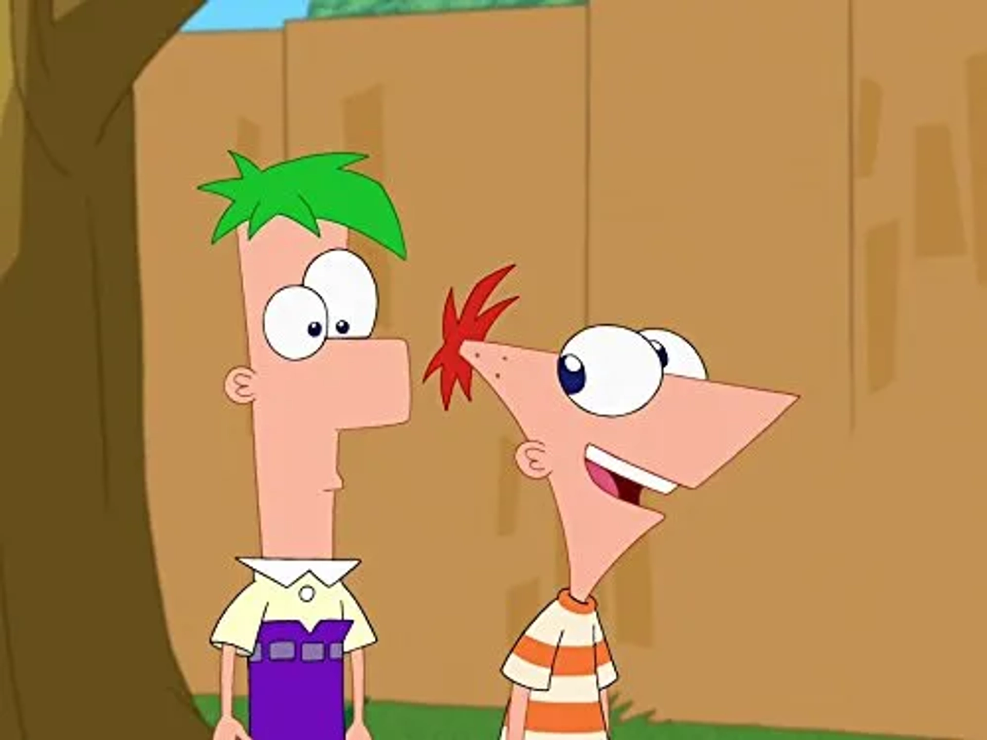 Thomas Brodie-Sangster and Vincent Martella in Phineas and Ferb (2007)