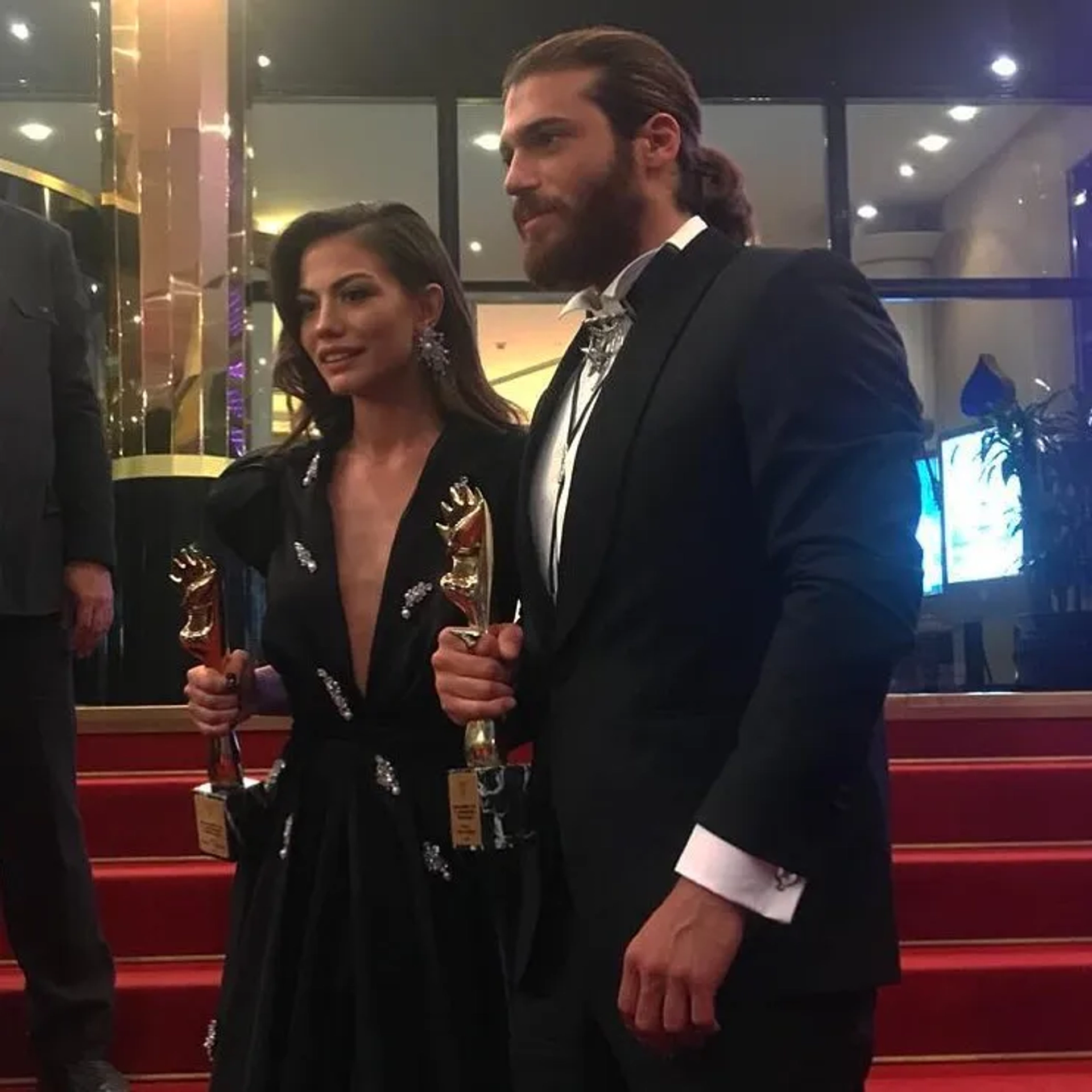 Demet Özdemir and Can Yaman at an event for Daydreamer (2018)