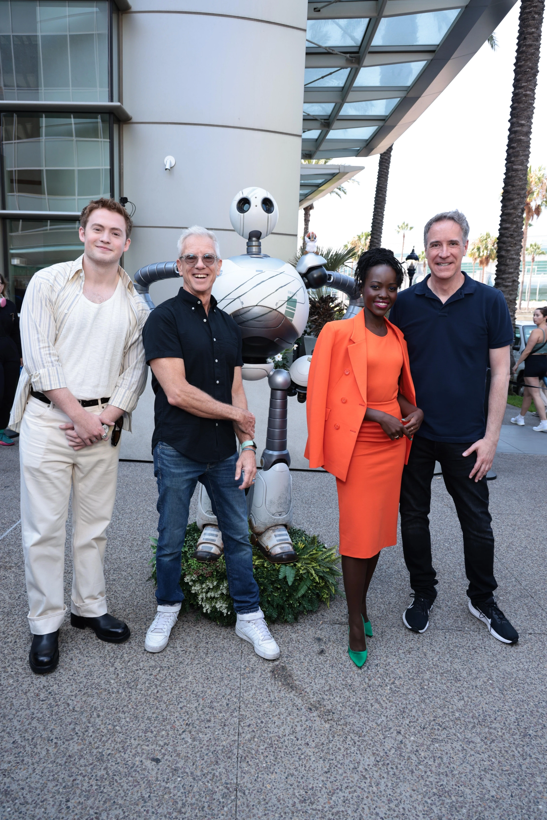 Chris Sanders, Jeff Hermann, Lupita Nyong'o, and Kit Connor at an event for The Wild Robot (2024)