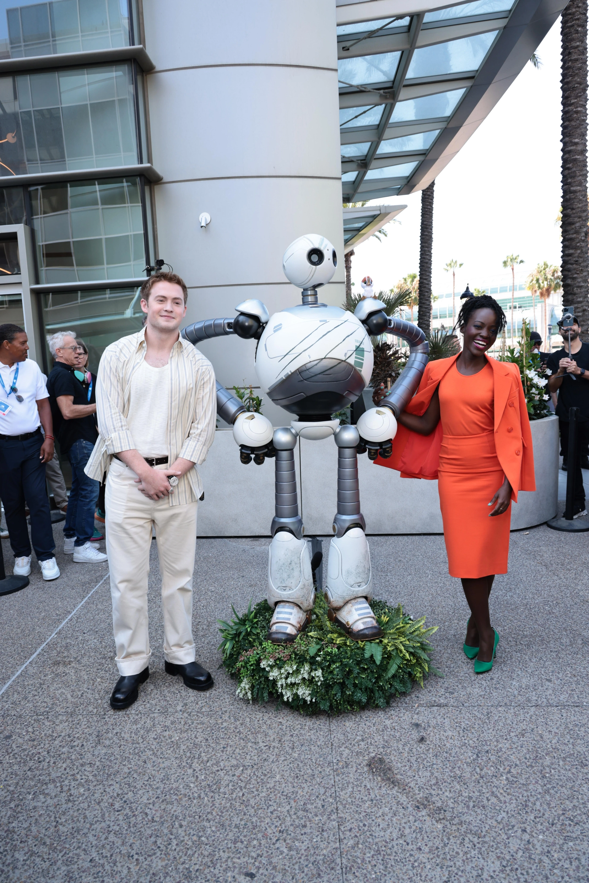 Lupita Nyong'o and Kit Connor at an event for The Wild Robot (2024)
