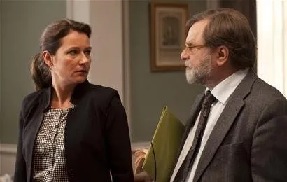 Sidse Babett Knudsen and Lars Knutzon in Borgen (2010)