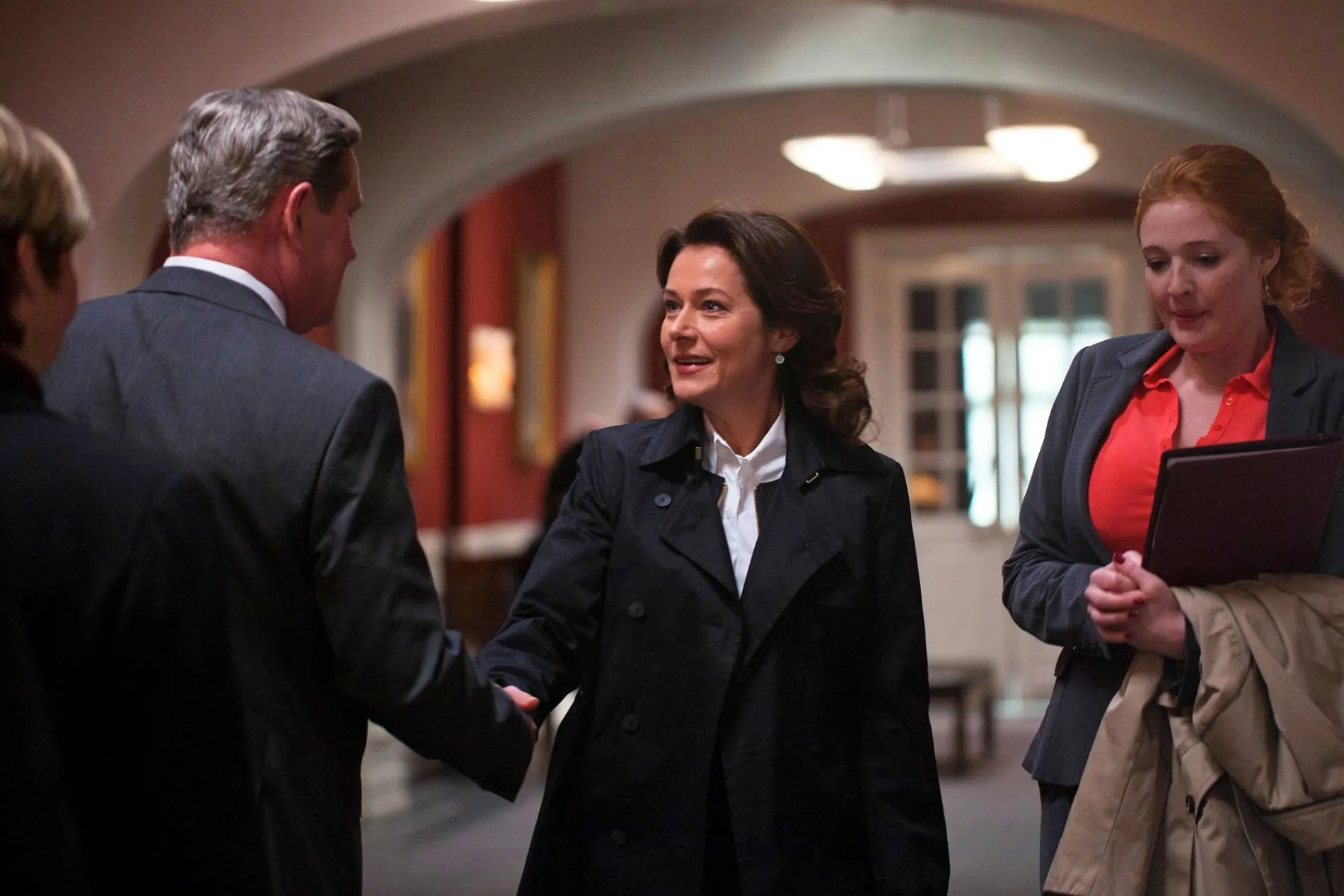 Sidse Babett Knudsen and Julie Agnete Vang in Borgen (2010)