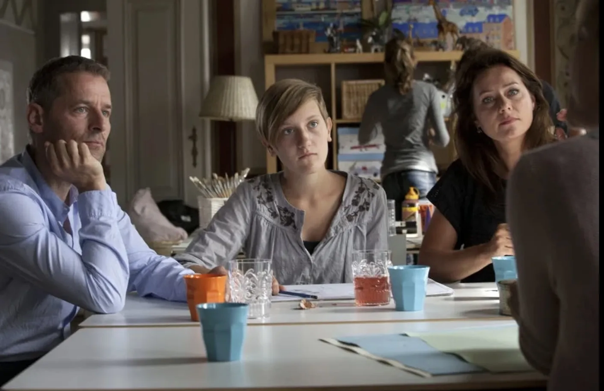 Mikael Birkkjær, Sidse Babett Knudsen, and Freja Riemann in Borgen (2010)