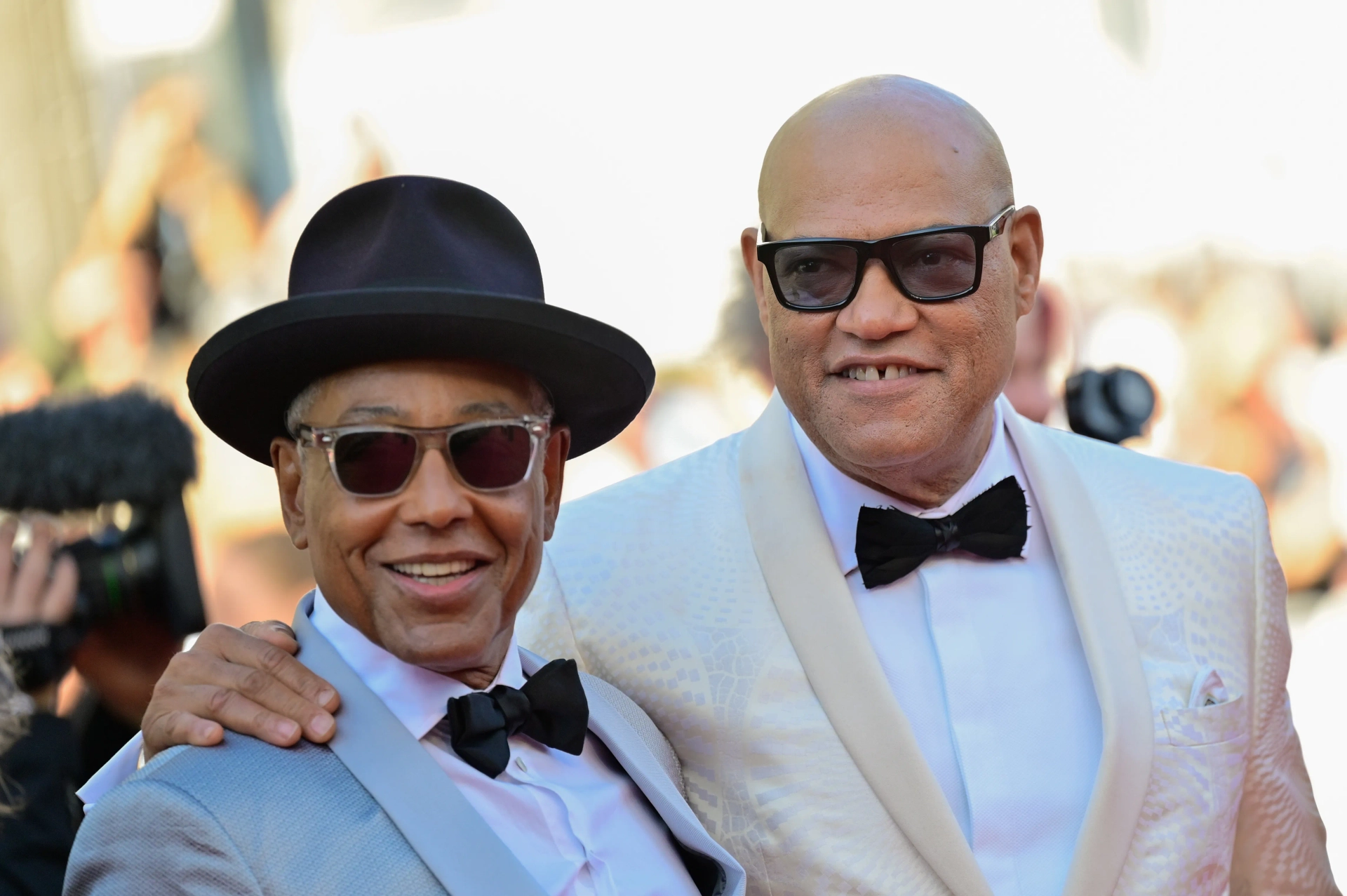 Laurence Fishburne and Giancarlo Esposito at an event for Megalopolis (2024)