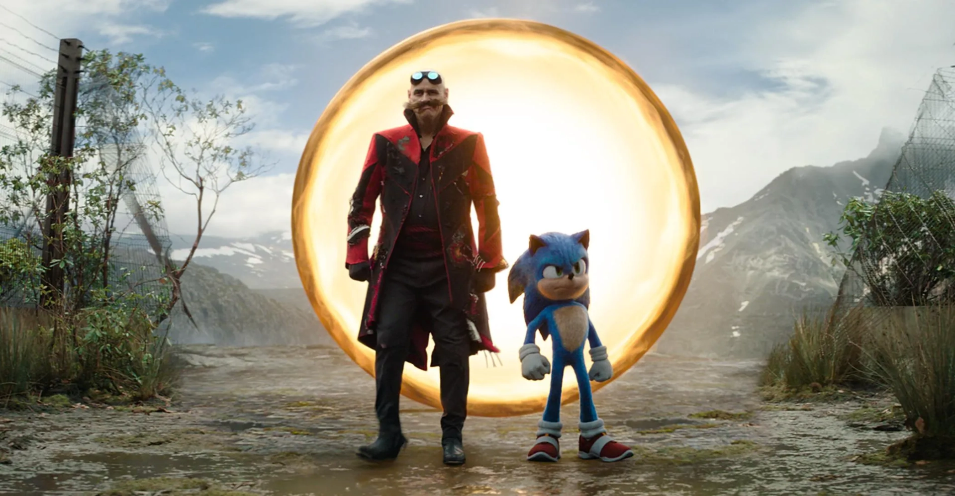 Jim Carrey and Ben Schwartz in Sonic the Hedgehog 3 (2024)