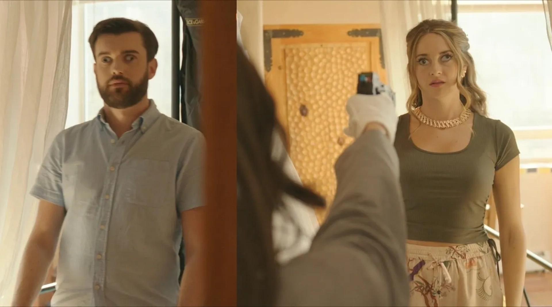 Shailene Woodley and Jack Whitehall in Robots (2023)