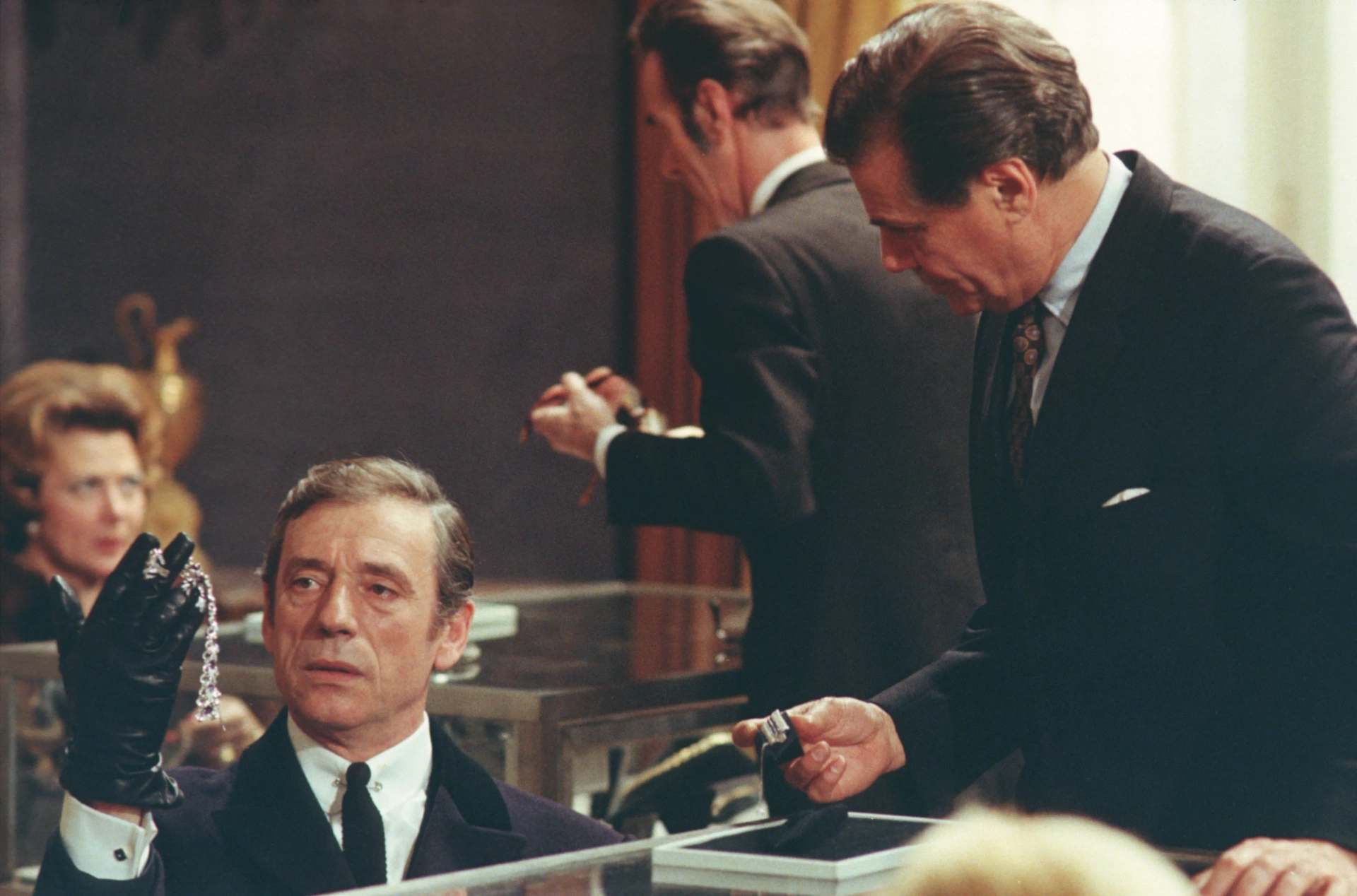 Robert Favart and Yves Montand in The Red Circle (1970)