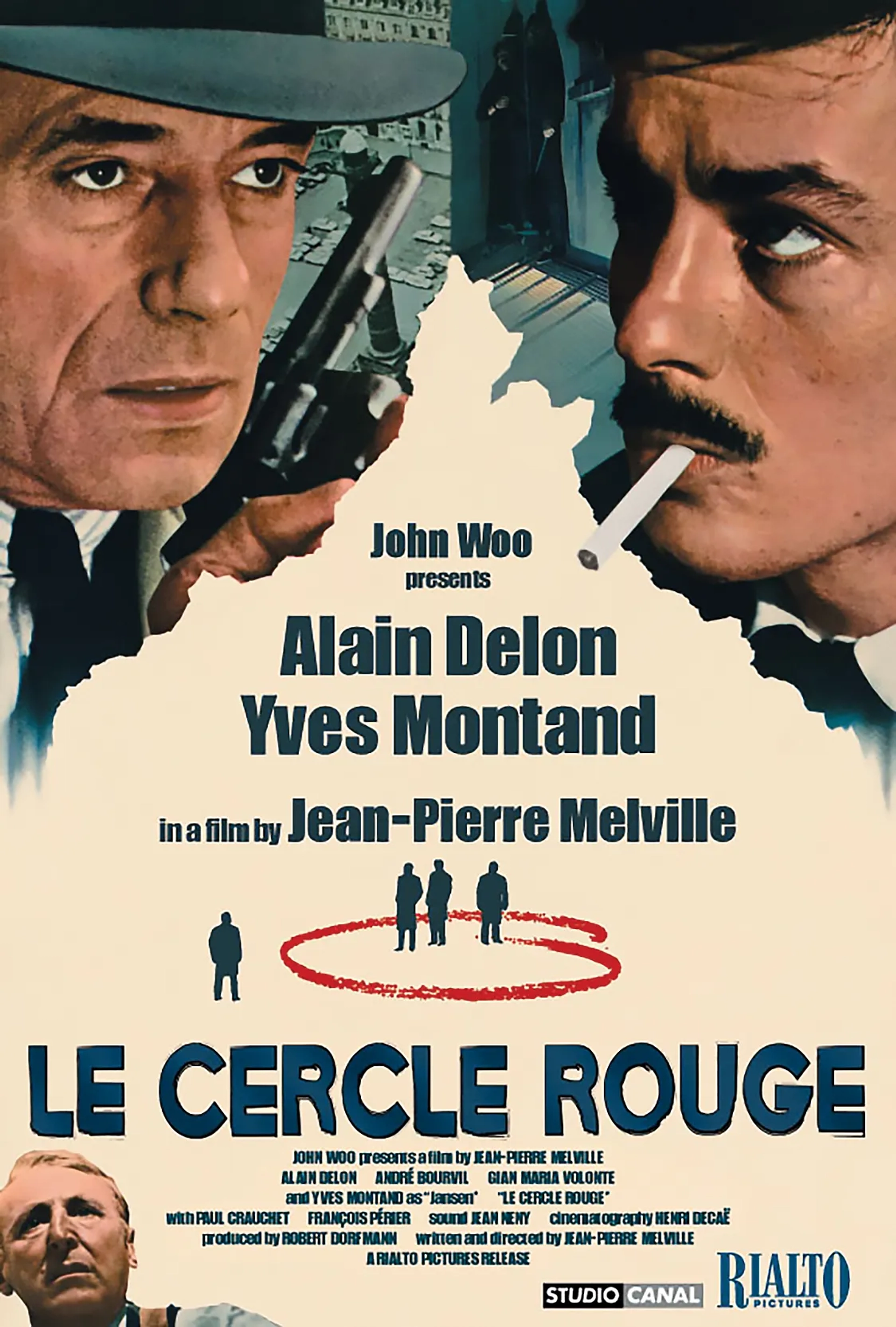 Alain Delon, Gian Maria Volontè, Bourvil, and Yves Montand in The Red Circle (1970)