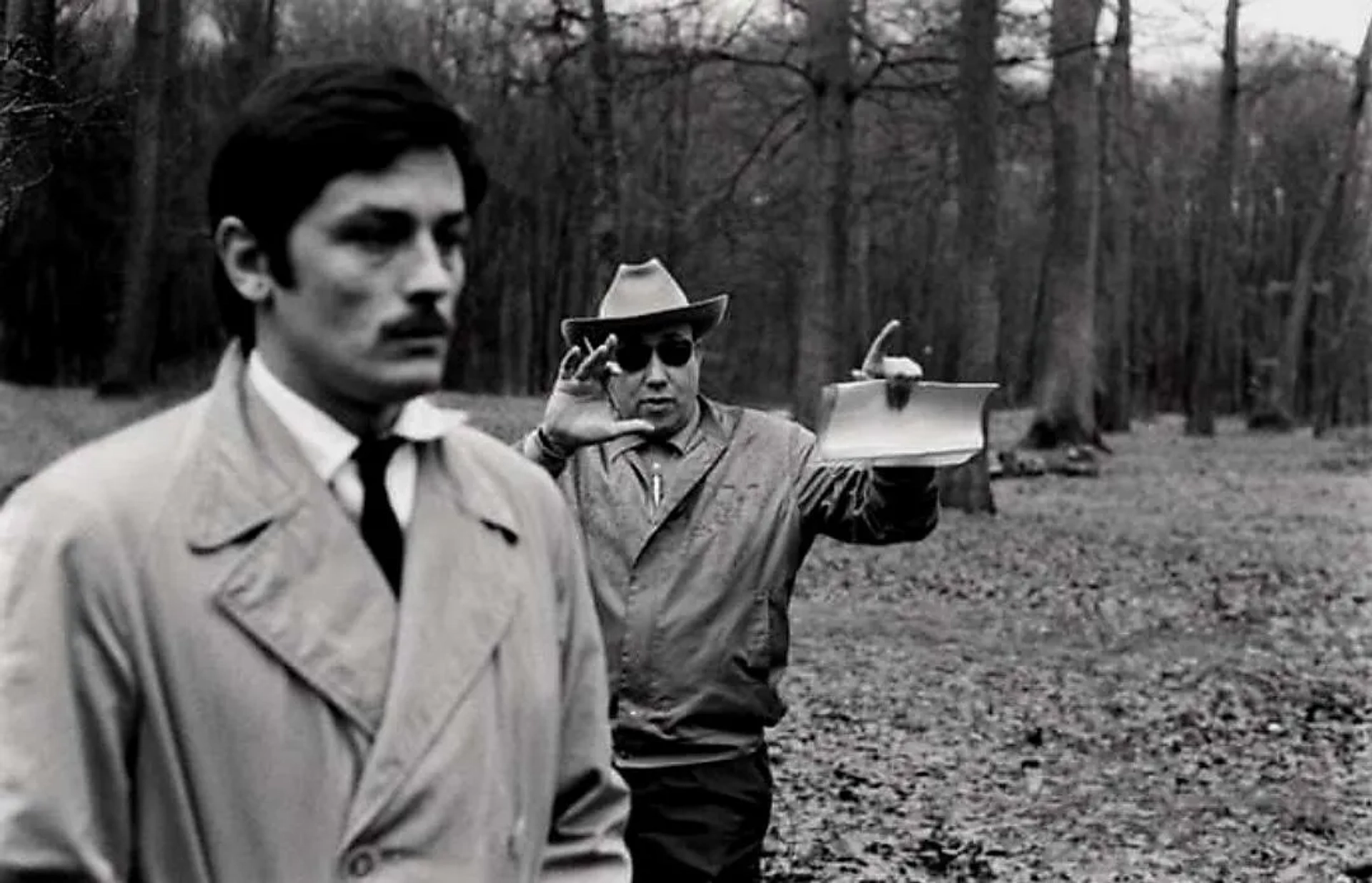 Alain Delon and Jean-Pierre Melville in The Red Circle (1970)