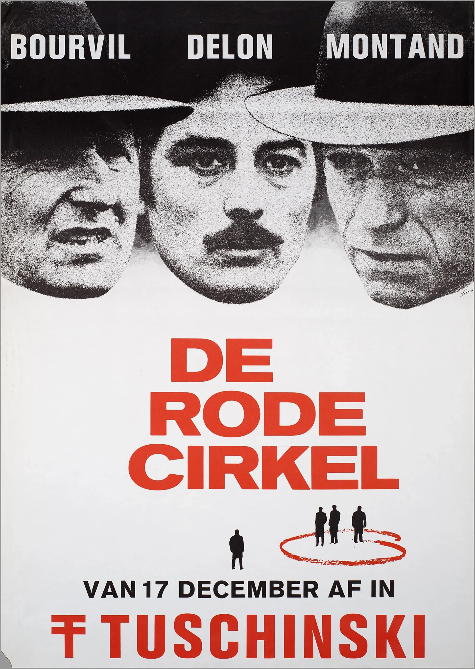 Alain Delon, Bourvil, and Yves Montand in The Red Circle (1970)