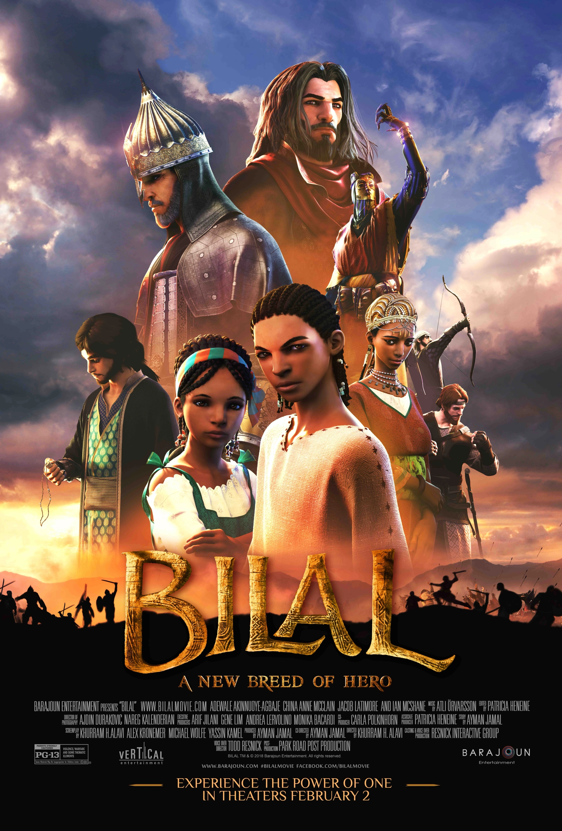 Thomas Ian Nicholas, Jon Curry, Ian McShane, Fred Tatasciore, China Anne McClain, Mick Wingert, Cynthia Kaye McWilliams, Dave B. Mitchell, and Jacob Latimore in Bilal: A New Breed of Hero (2015)