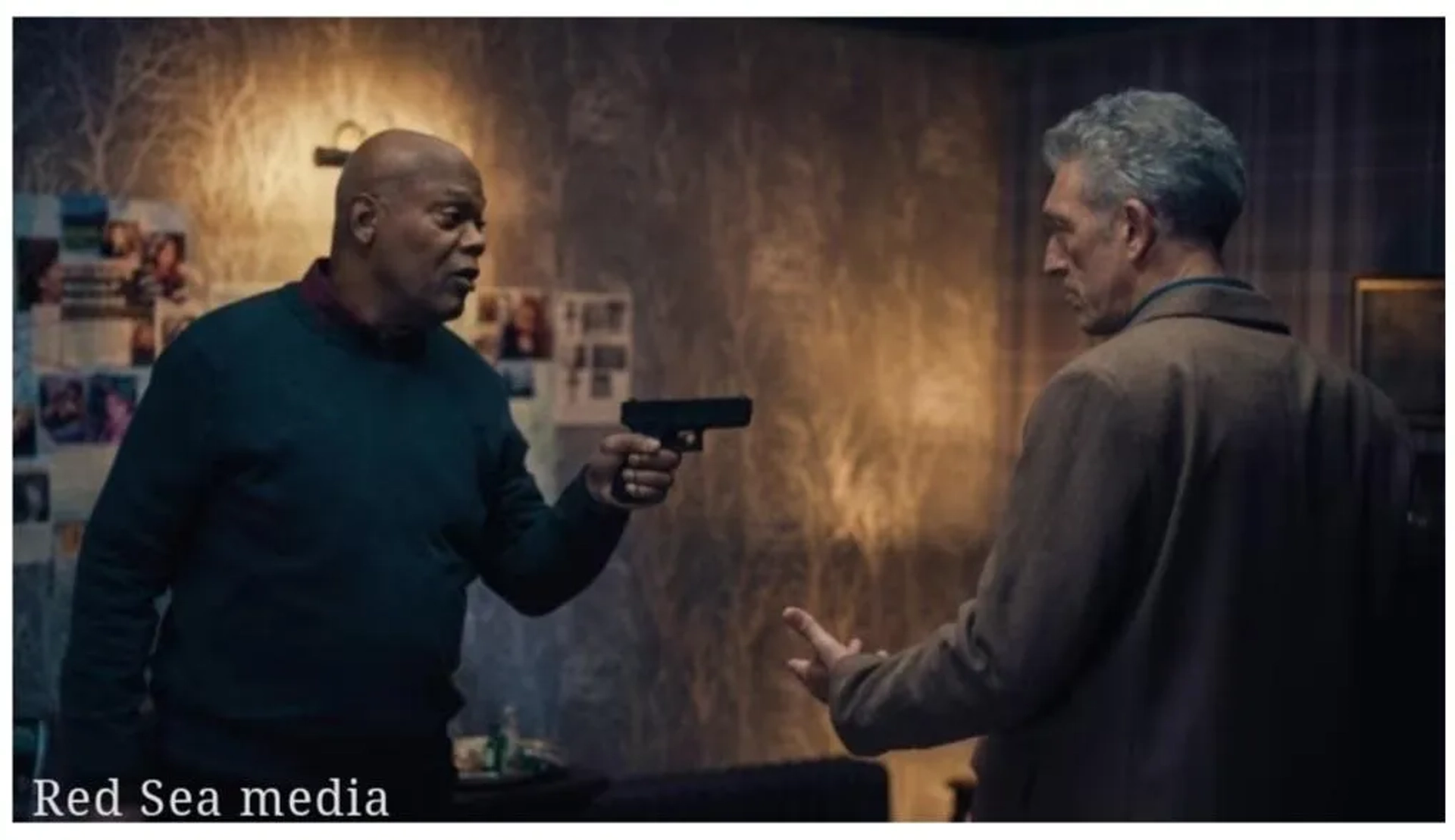 Samuel L. Jackson and Vincent Cassel in Damaged (2024)