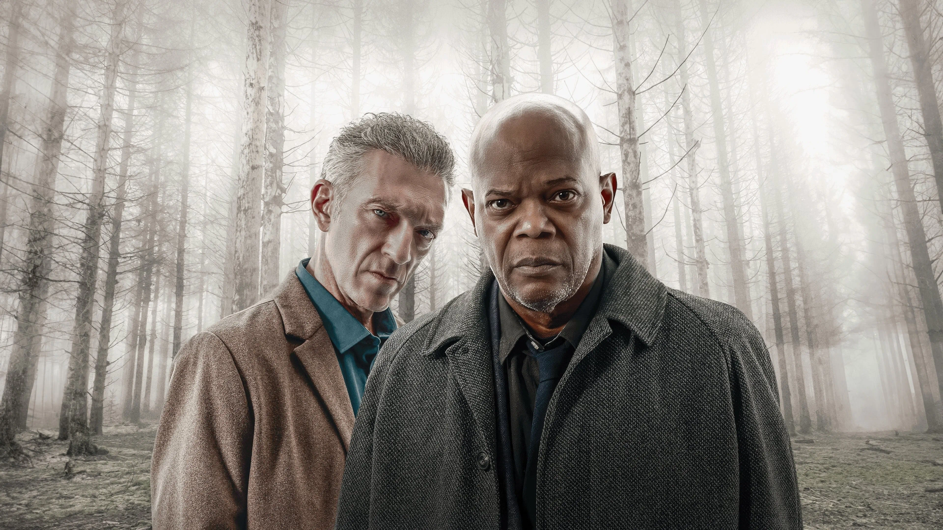 Samuel L. Jackson and Vincent Cassel in Damaged (2024)