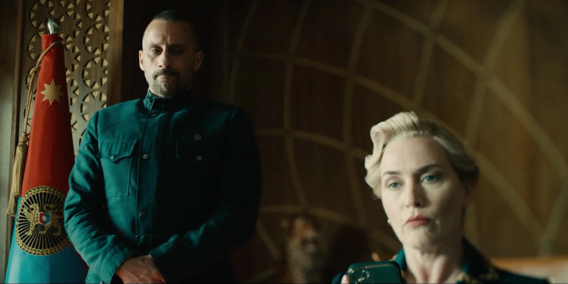 Kate Winslet and Matthias Schoenaerts in The Regime (2024)