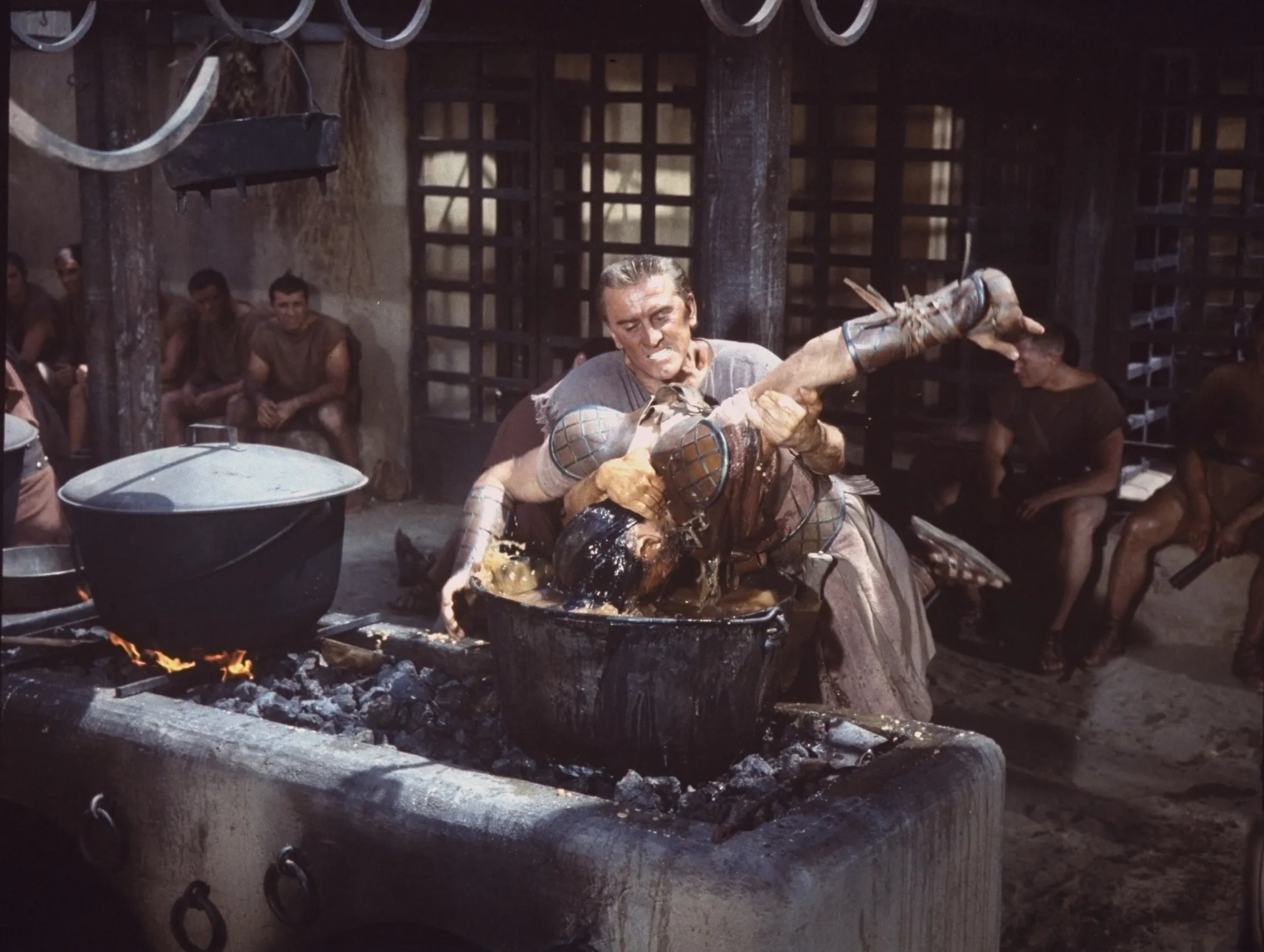 Kirk Douglas and Charles McGraw in Spartacus (1960)