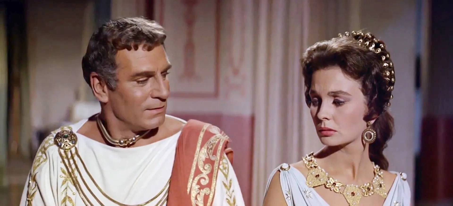 Laurence Olivier and Jean Simmons in Spartacus (1960)