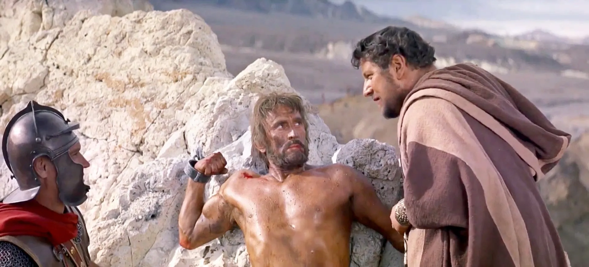 Kirk Douglas and Peter Ustinov in Spartacus (1960)