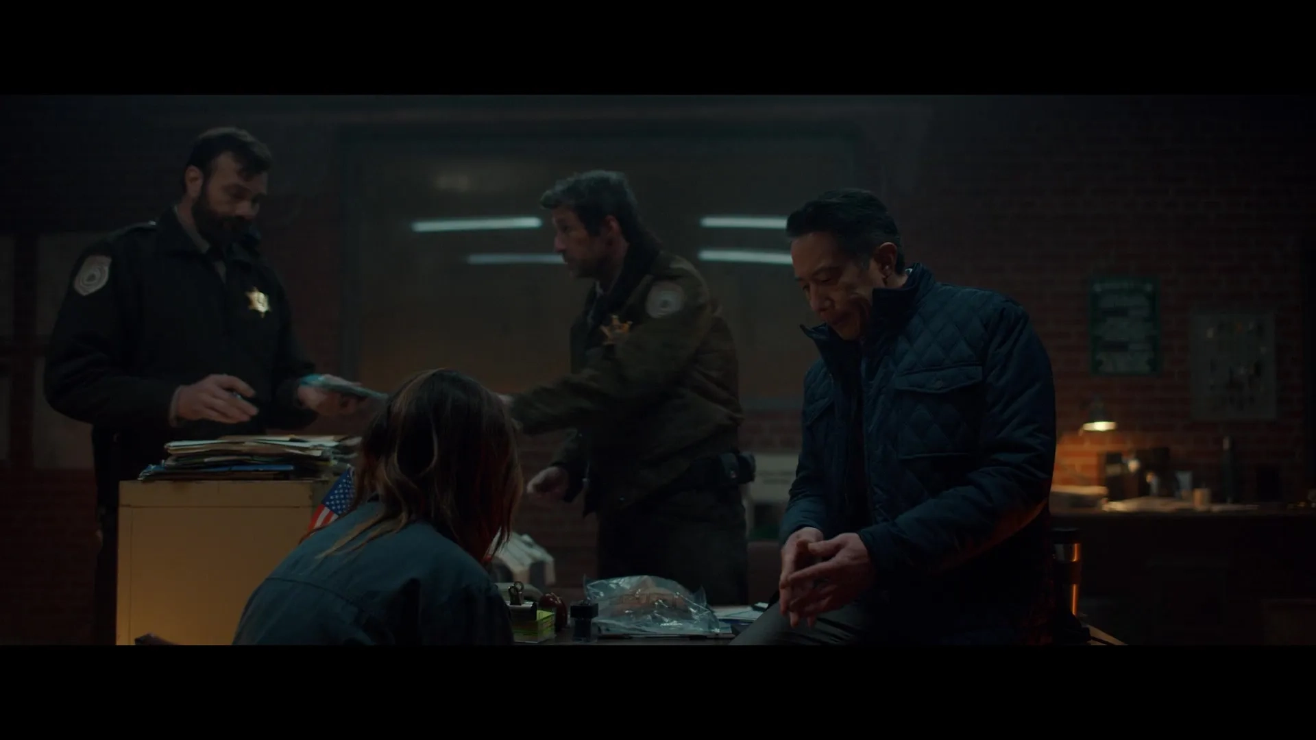 Patrick Dempsey, Russell Yuen, and Jeff Teravainen in Thanksgiving (2023)