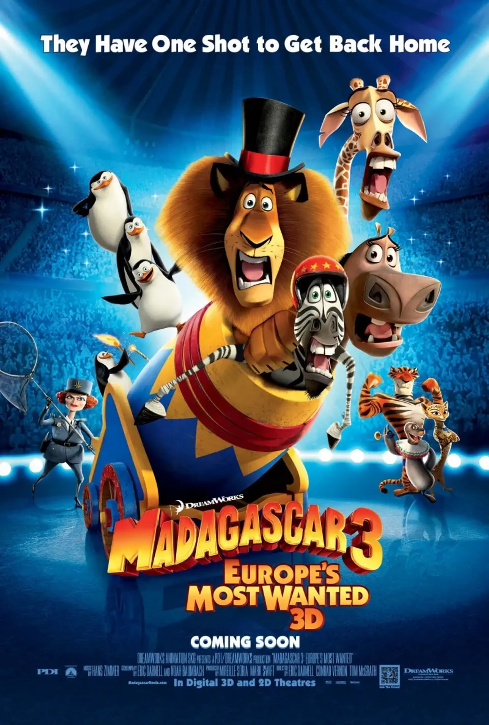 انیمیشن ماداگاسکار 3: تحت تعقیب ترین ها در اروپا (Madagascar 3: Europe's Most Wanted 2012)