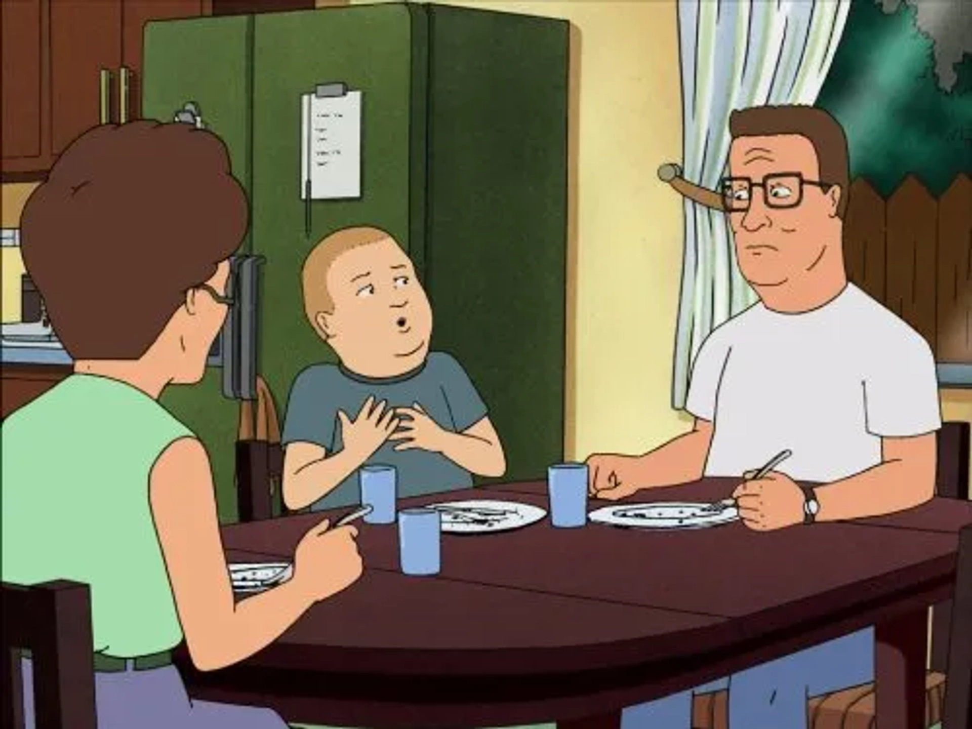 Kathy Najimy, Mike Judge, and Pamela Adlon in King of the Hill (1997)