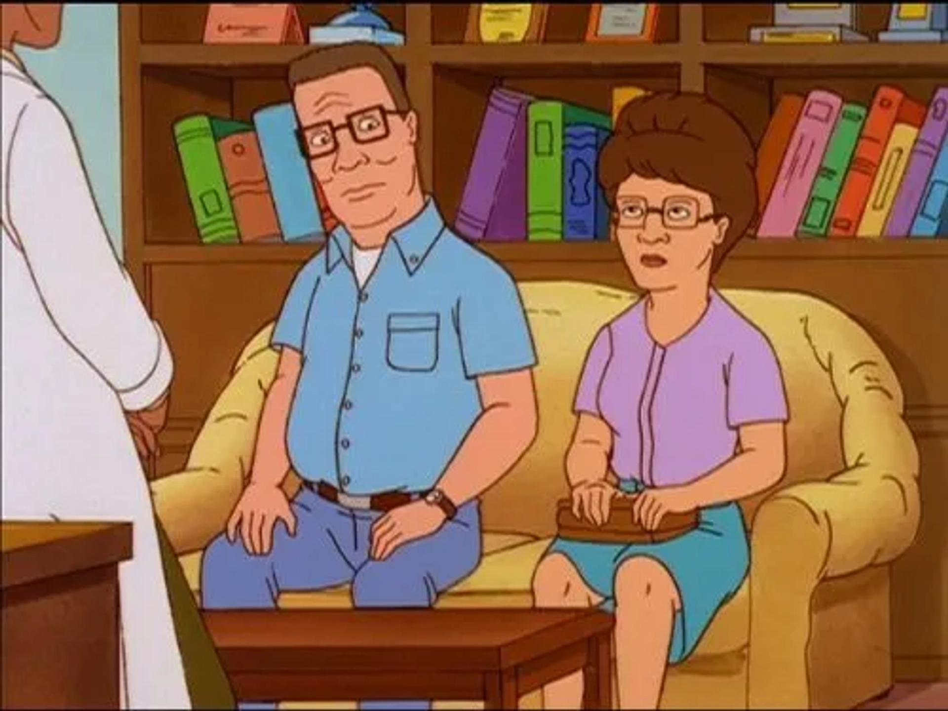 Kathy Najimy and Mike Judge in King of the Hill (1997)