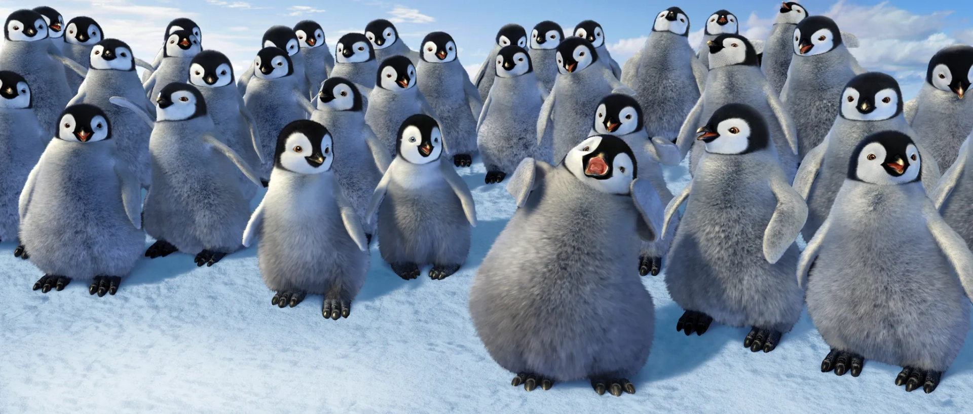 Elizabeth Daily, Cesar Flores, and Alyssa Shafer in Happy Feet (2006)