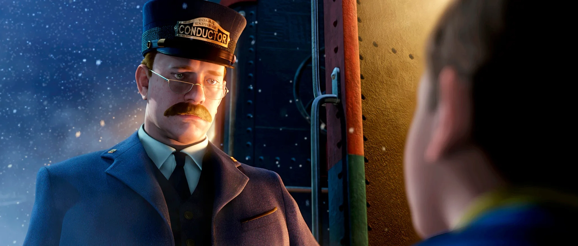 Tom Hanks, Daryl Sabara, and Josh Hutcherson in The Polar Express (2004)