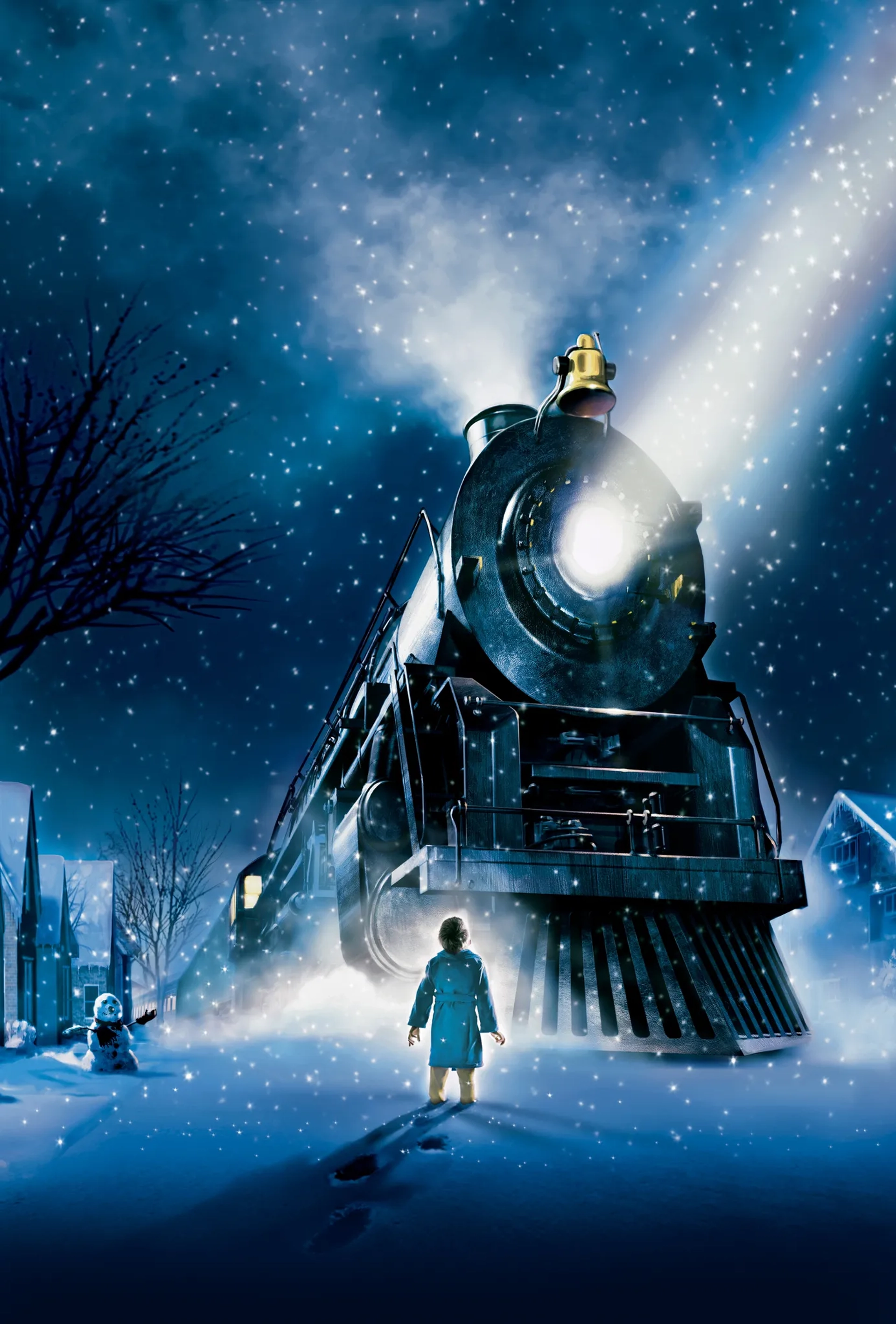 Tom Hanks, Daryl Sabara, and Josh Hutcherson in The Polar Express (2004)