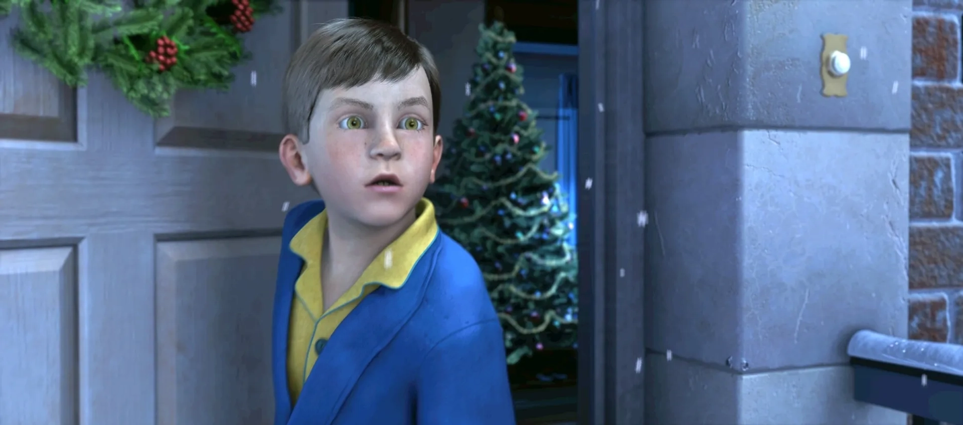 Tom Hanks, Daryl Sabara, and Josh Hutcherson in The Polar Express (2004)