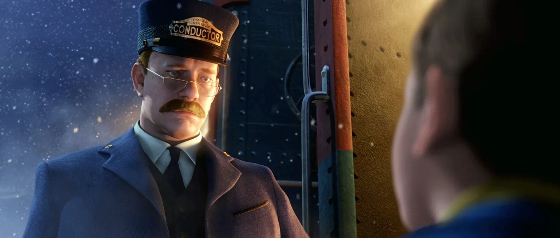 Tom Hanks, Daryl Sabara, and Josh Hutcherson in The Polar Express (2004)
