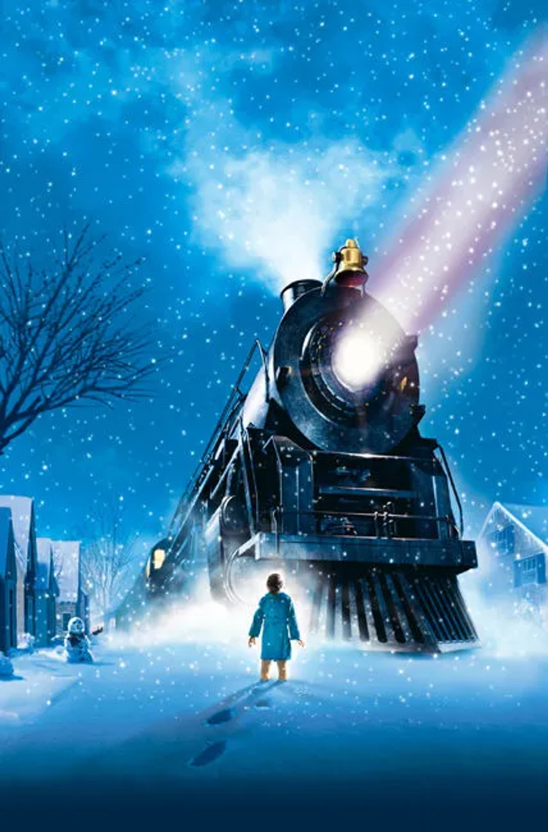 Tom Hanks, Daryl Sabara, and Josh Hutcherson in The Polar Express (2004)