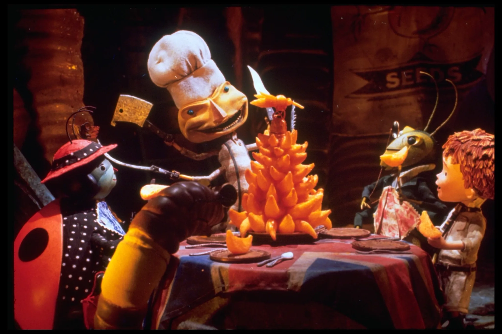 Richard Dreyfuss, David Thewlis, Simon Callow, Jane Leeves, and Paul Terry in James and the Giant Peach (1996)