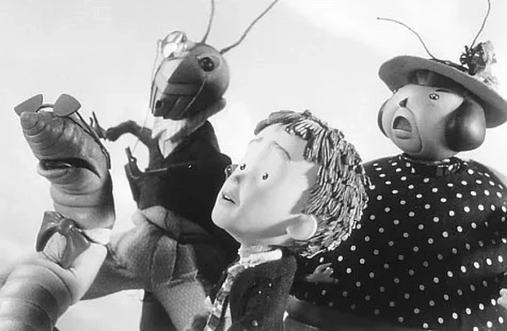 David Thewlis, Simon Callow, Jane Leeves, and Paul Terry in James and the Giant Peach (1996)