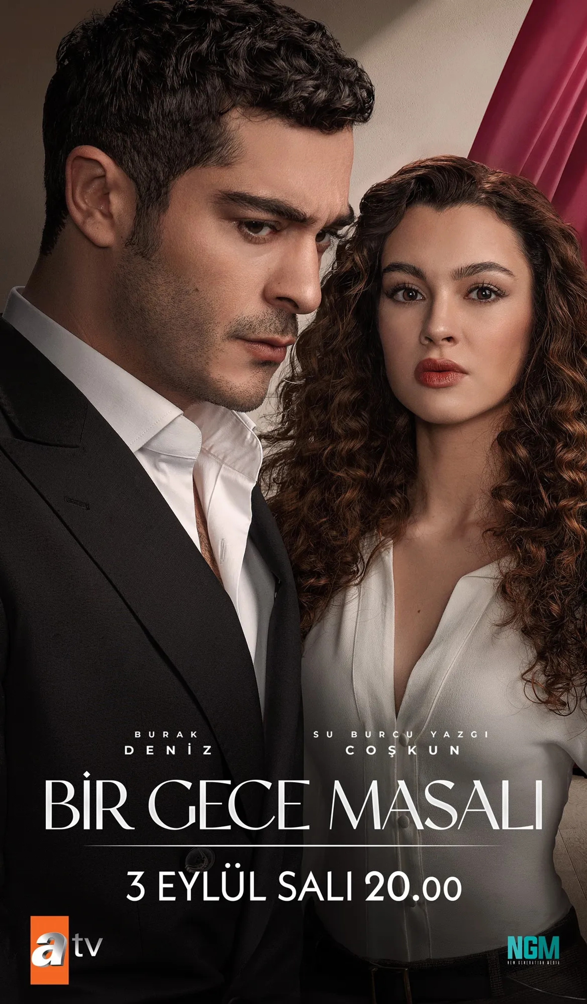 Su Burcu Coskun and Burak Deniz in Bir Gece Masali (2024)