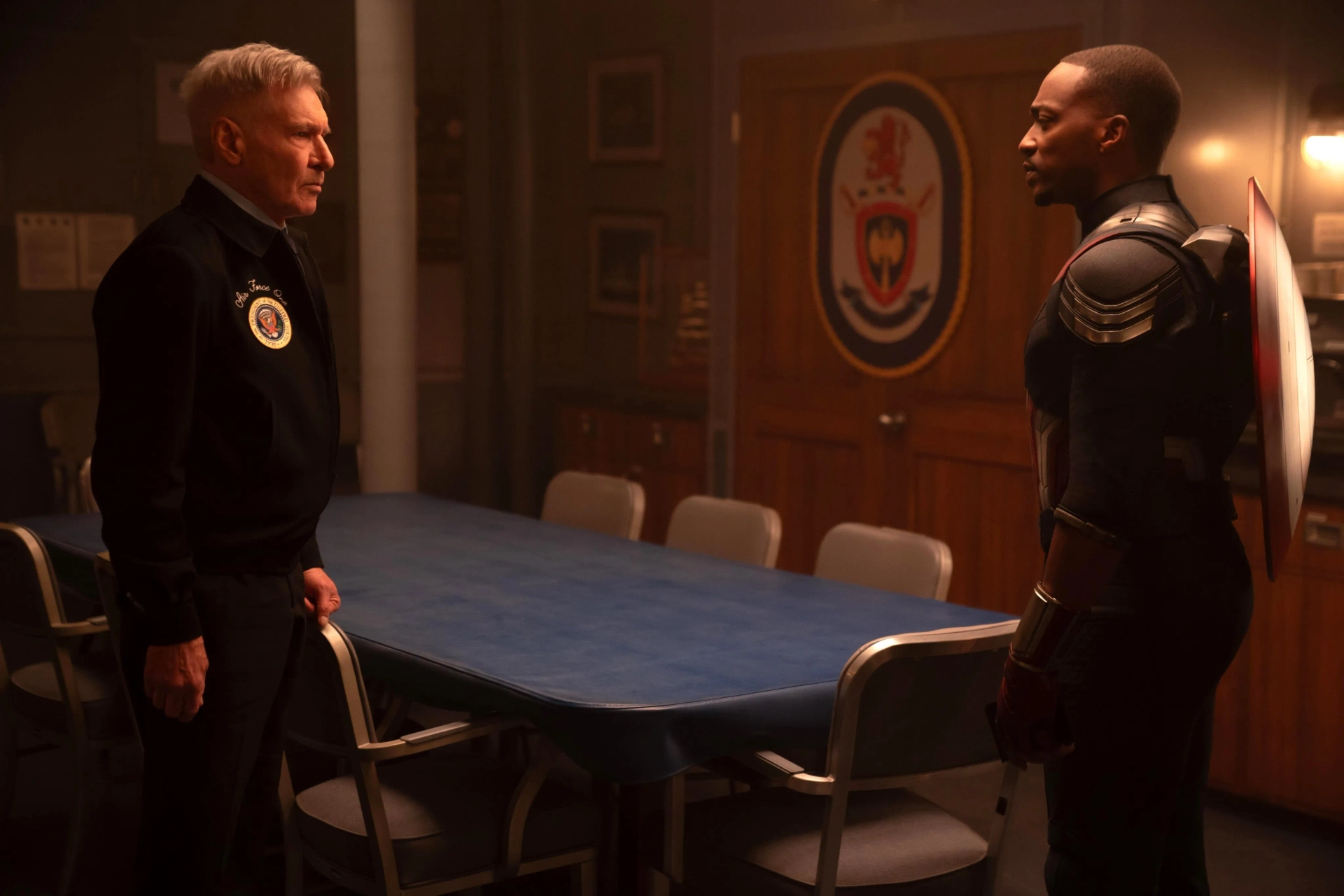 Harrison Ford and Anthony Mackie in Captain America: Brave New World (2025)