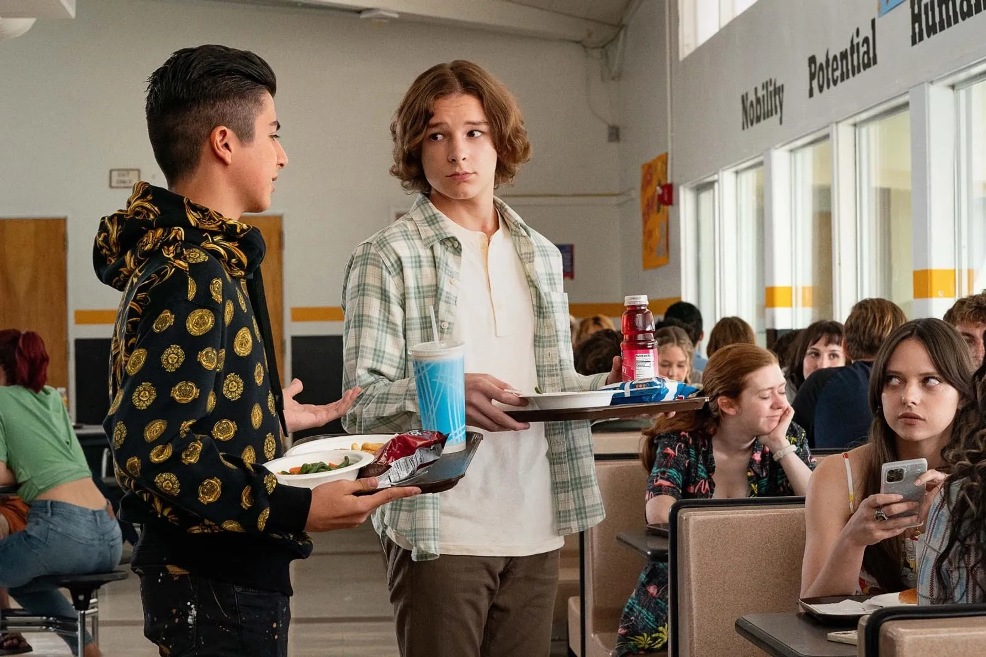 Ali Gallo, Bardia Seiri, and Mason Thames in Incoming (2024)
