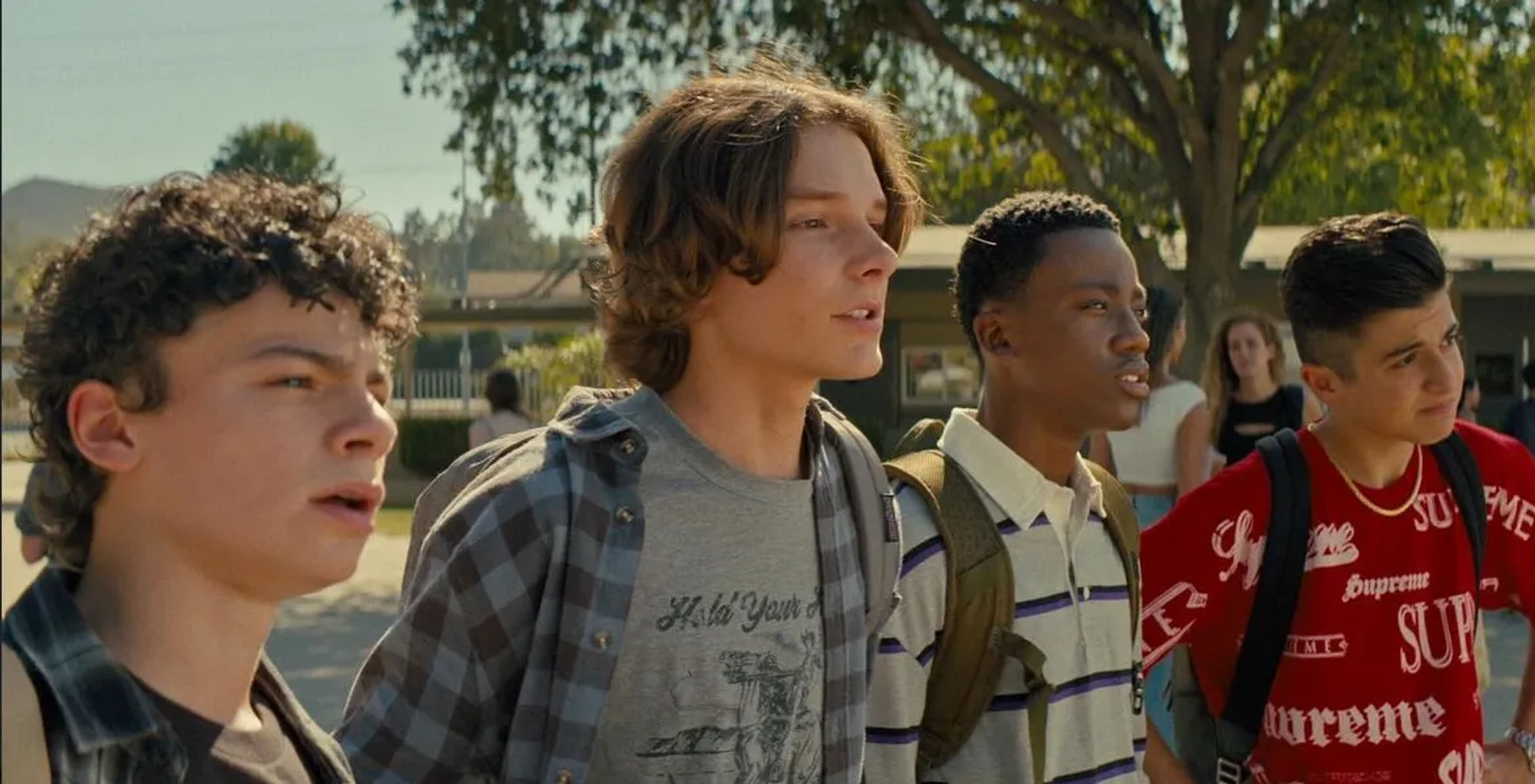 Ramon Reed, Raphael Alejandro, Bardia Seiri, and Mason Thames in Incoming (2024)