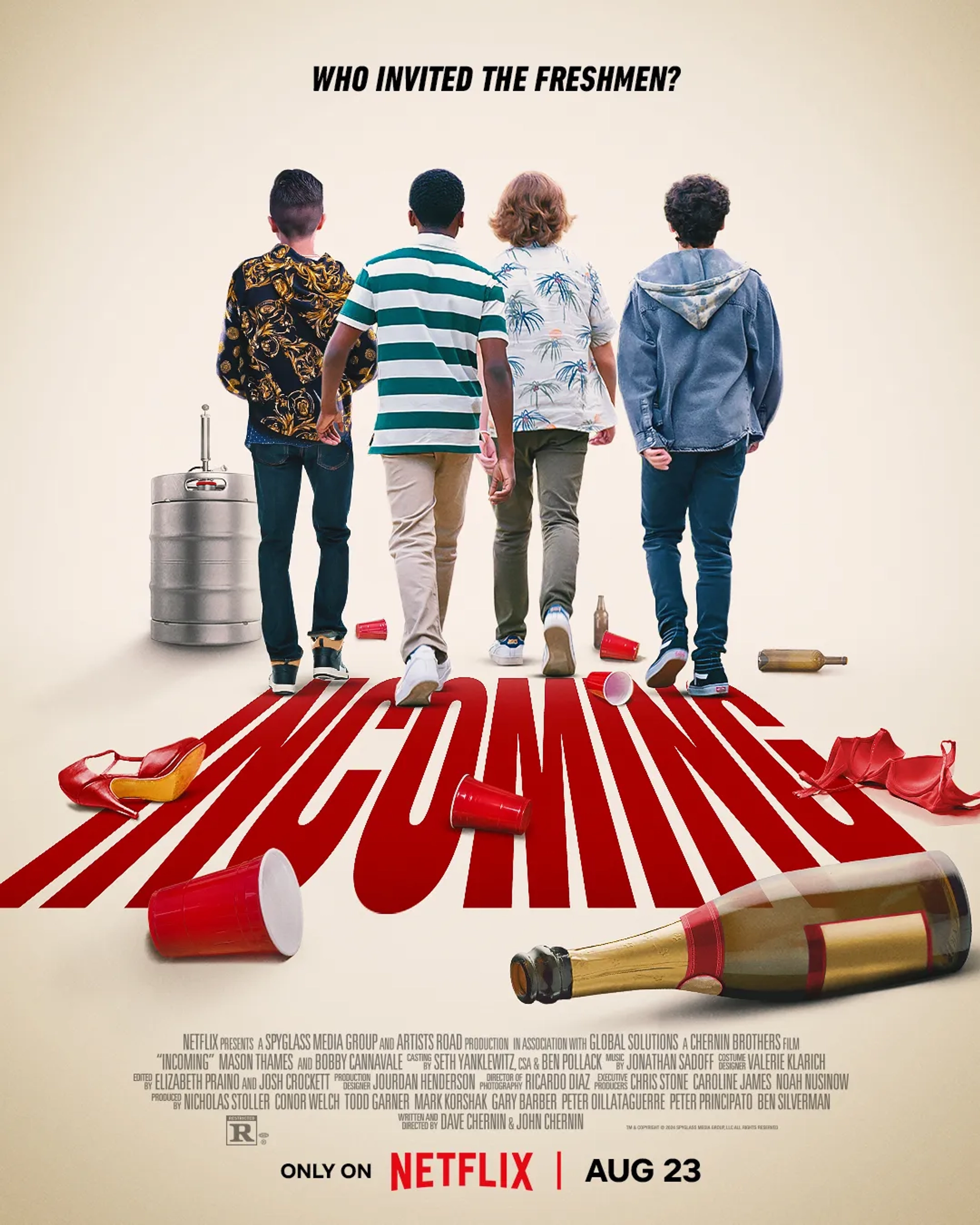 Ramon Reed, Raphael Alejandro, Bardia Seiri, and Mason Thames in Incoming (2024)