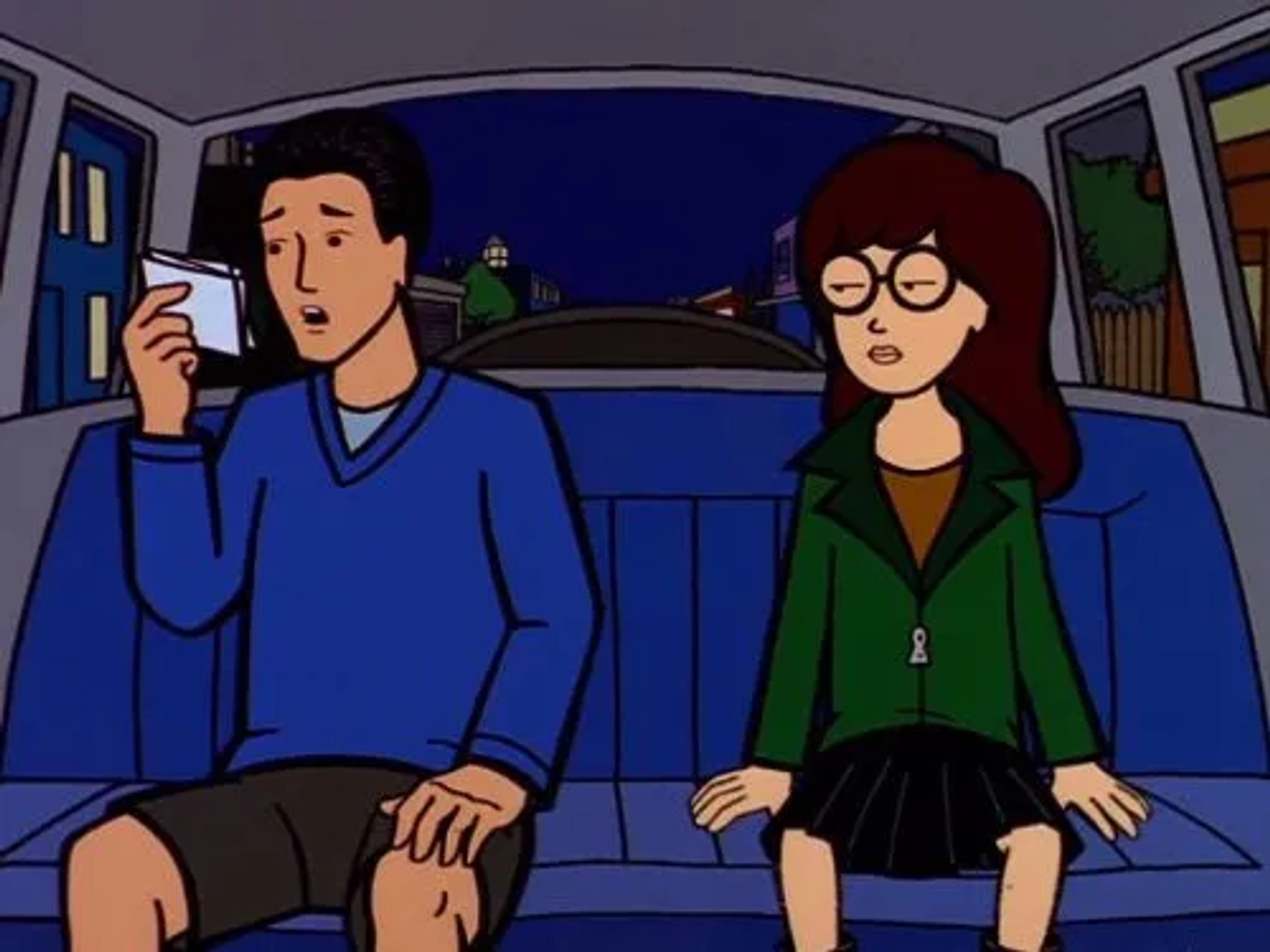 Evan Farmer and Tracy Grandstaff in Daria (1997)