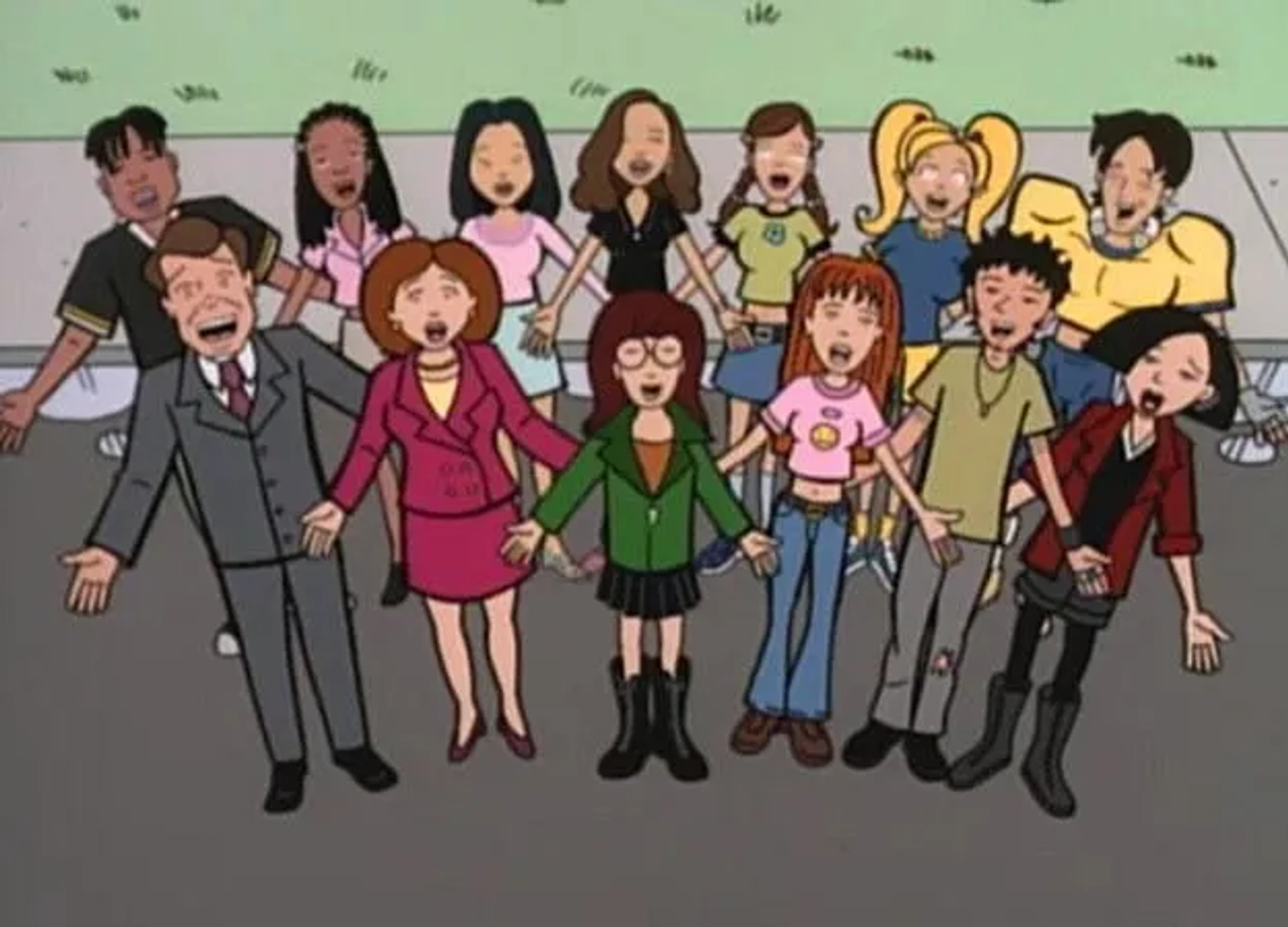 Ashley Paige Albert, Kevin Daniels, Sarah Drew, Alvaro J. Gonzalez, Tracy Grandstaff, Jessica Cydnee Jackson, Lisa Collins, and Julian Rebolledo in Daria (1997)