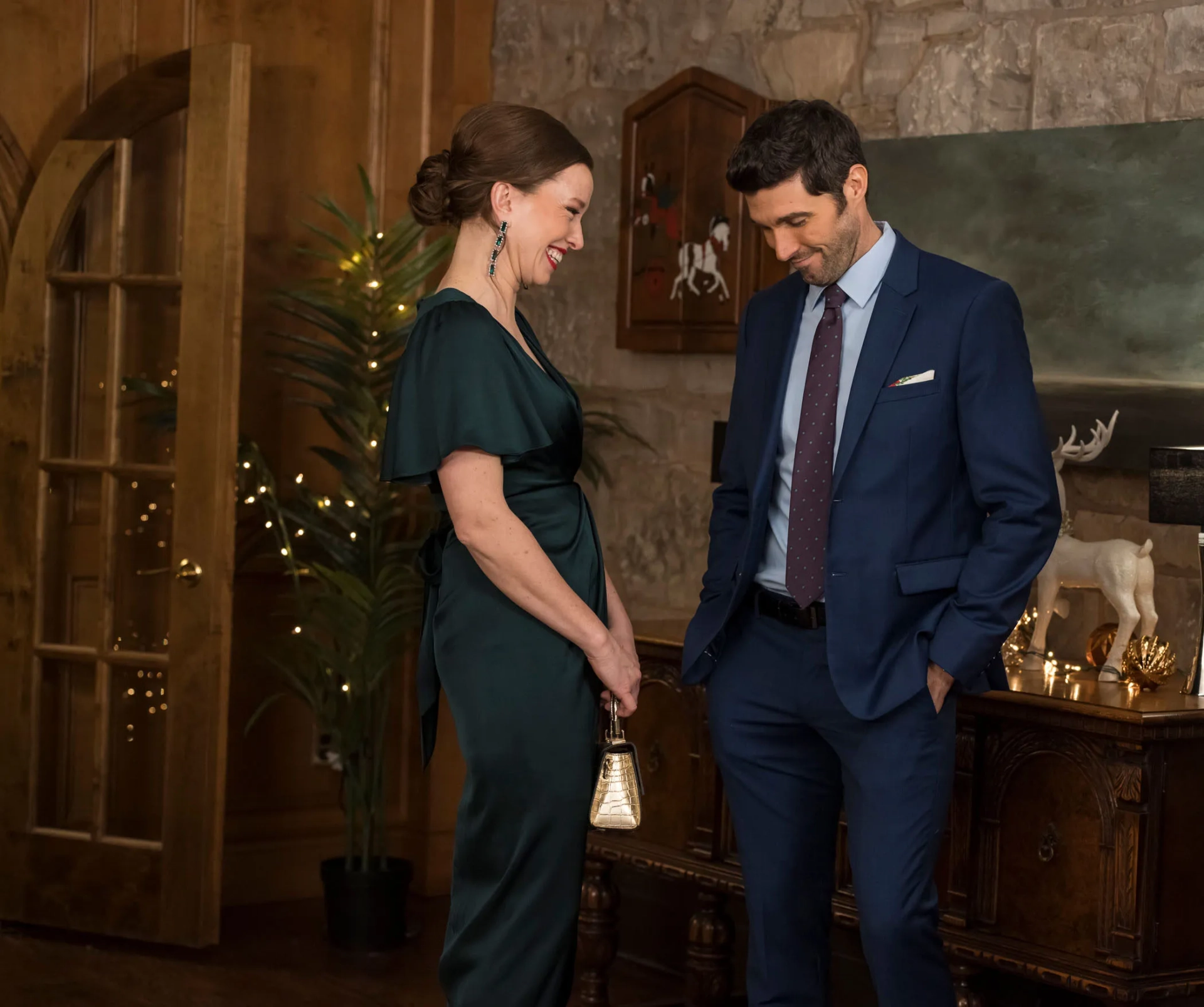 Harmon Walsh and Ferelith Young in A Cozy Christmas Quilt (2023)