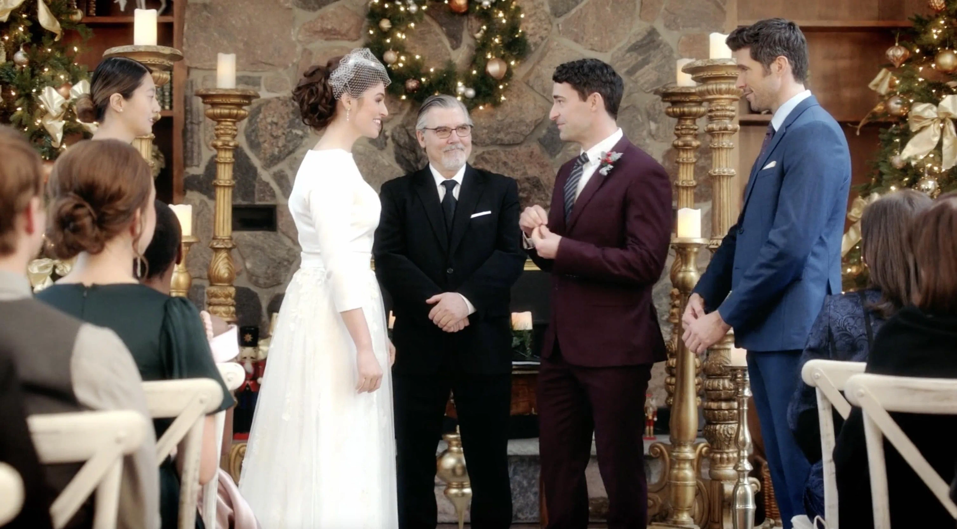 Harmon Walsh and Alia DeSantis in A Cozy Christmas Quilt (2023)