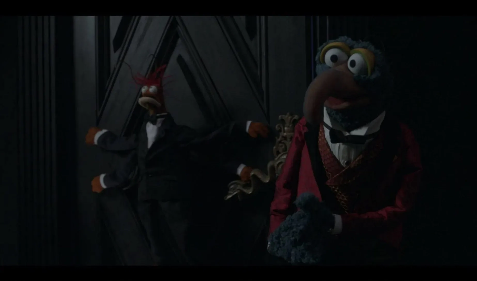 Bill Barretta and Dave Goelz in Muppets Haunted Mansion (2021)