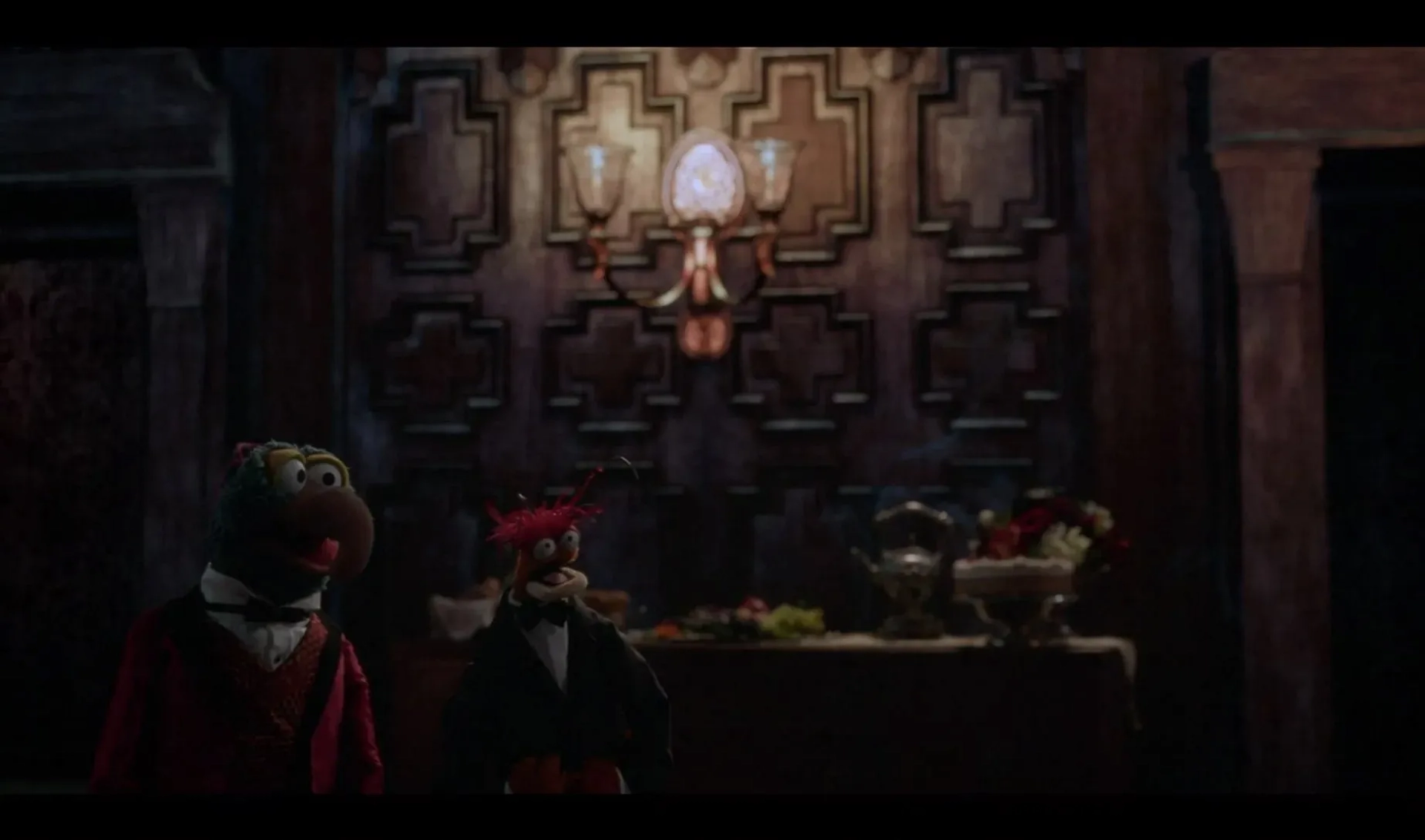 Bill Barretta and Dave Goelz in Muppets Haunted Mansion (2021)