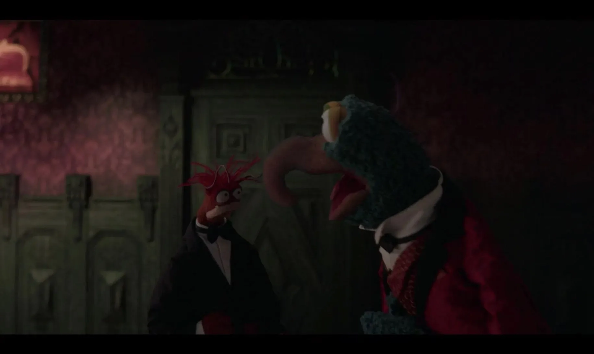 Bill Barretta and Dave Goelz in Muppets Haunted Mansion (2021)