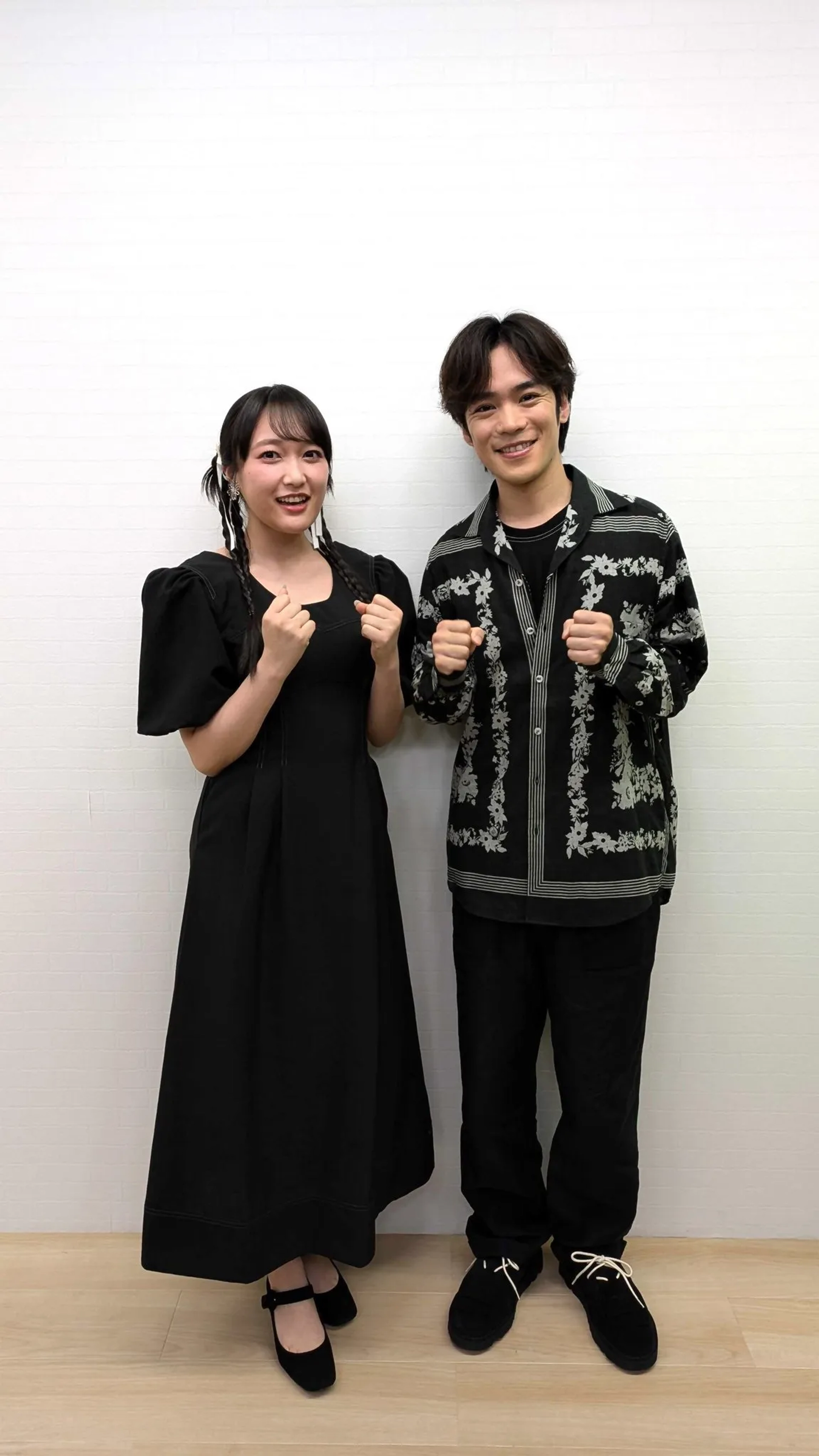 Kenshô Ono and Miyu Kubota at an event for Let This Grieving Soul Retire! (2024)