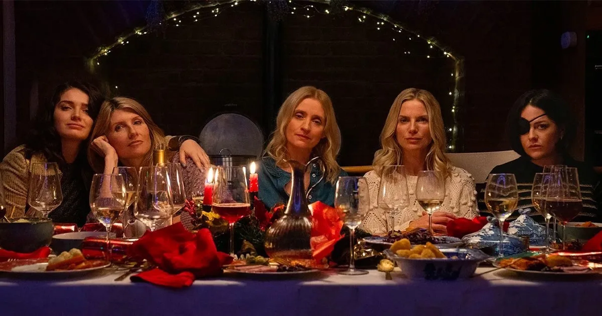 Eva Birthistle, Anne-Marie Duff, Sharon Horgan, Eve Hewson, and Sarah Greene in Bad Sisters (2022)