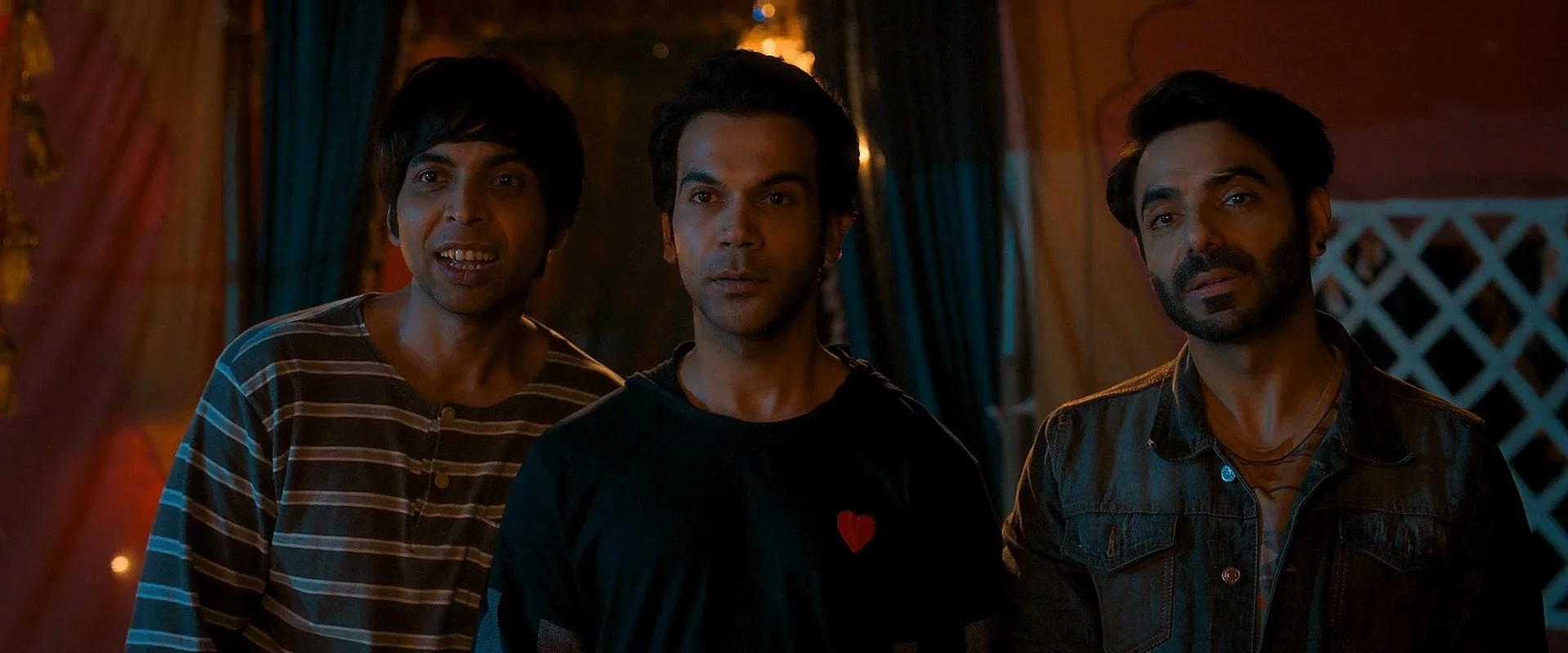 Rajkummar Rao, Abhishek Banerjee, and Aparshakti Khurana in Stree 2: Sarkate Ka Aatank (2024)