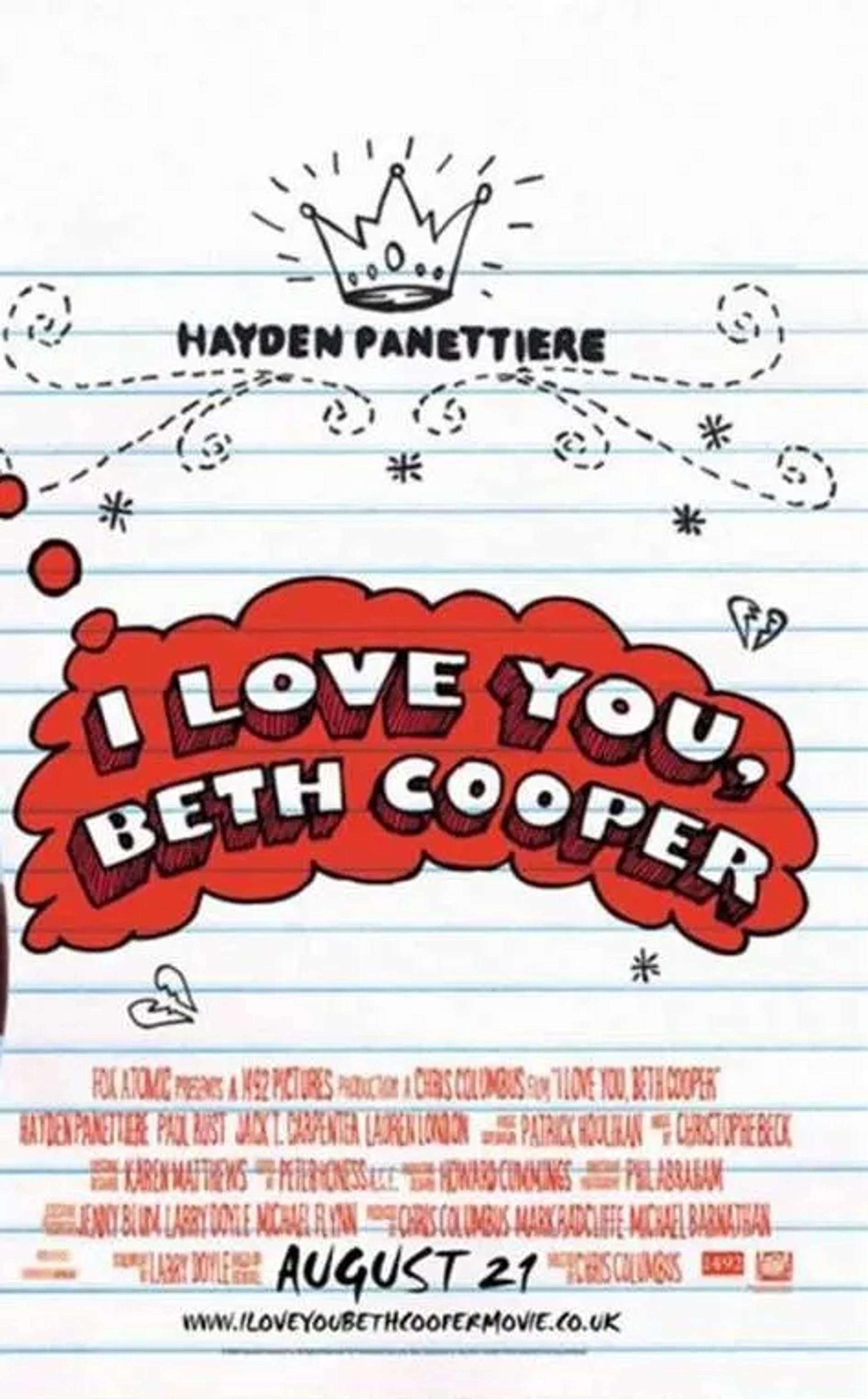 فیلم عاشقتم، بث کوپر (I Love You, Beth Cooper 2009)