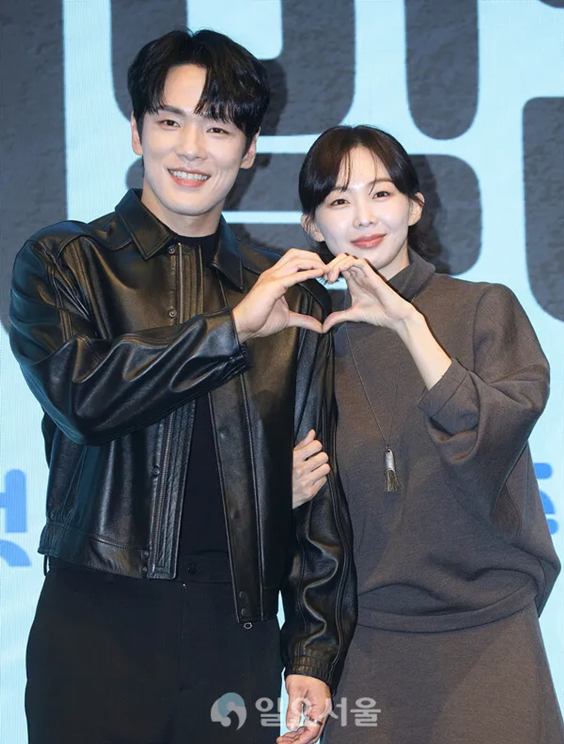 Keum Sae-rok and Kim Jung-hyun at an event for Iron Family (2024)